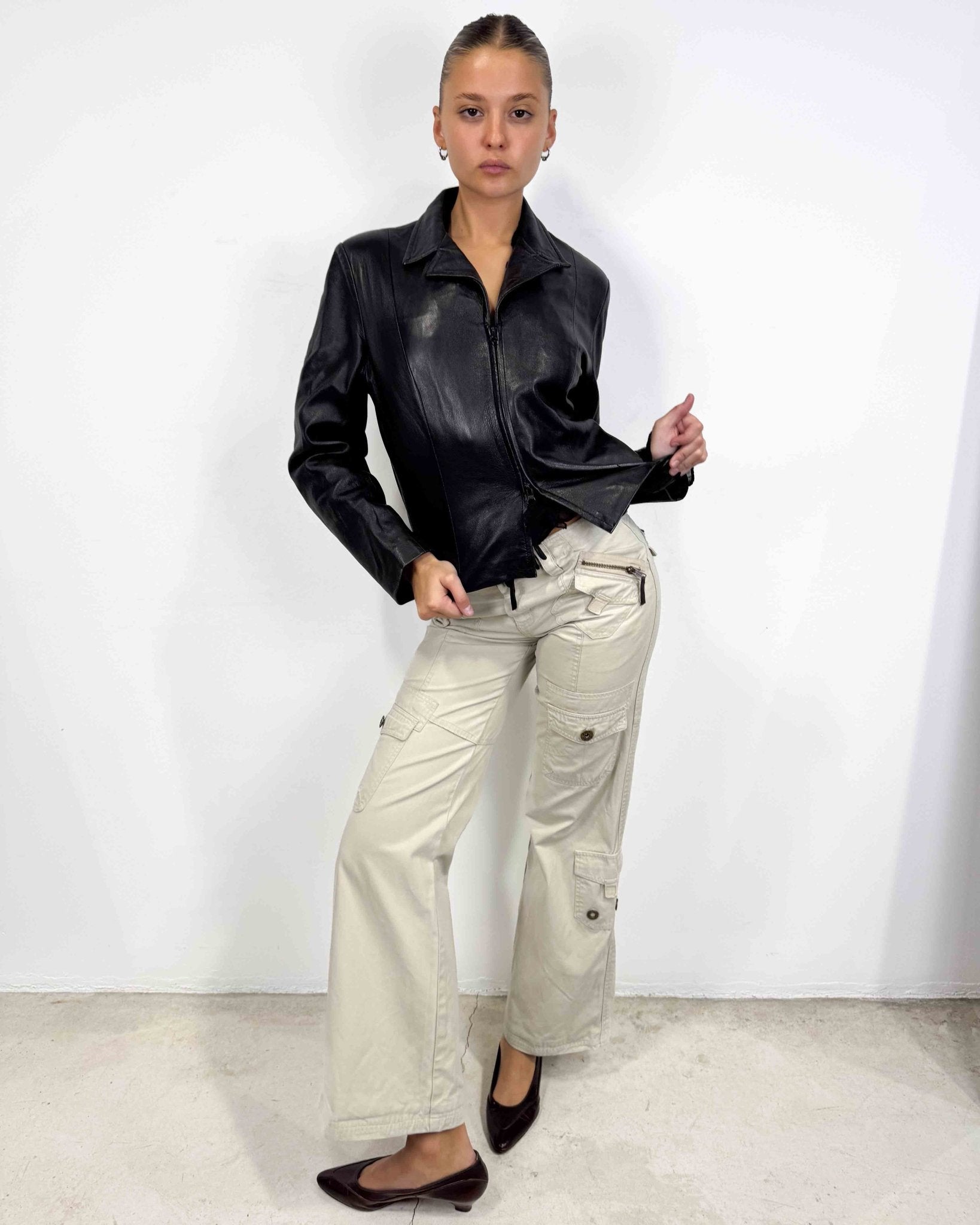 The Hadda leather jacket - rig vert