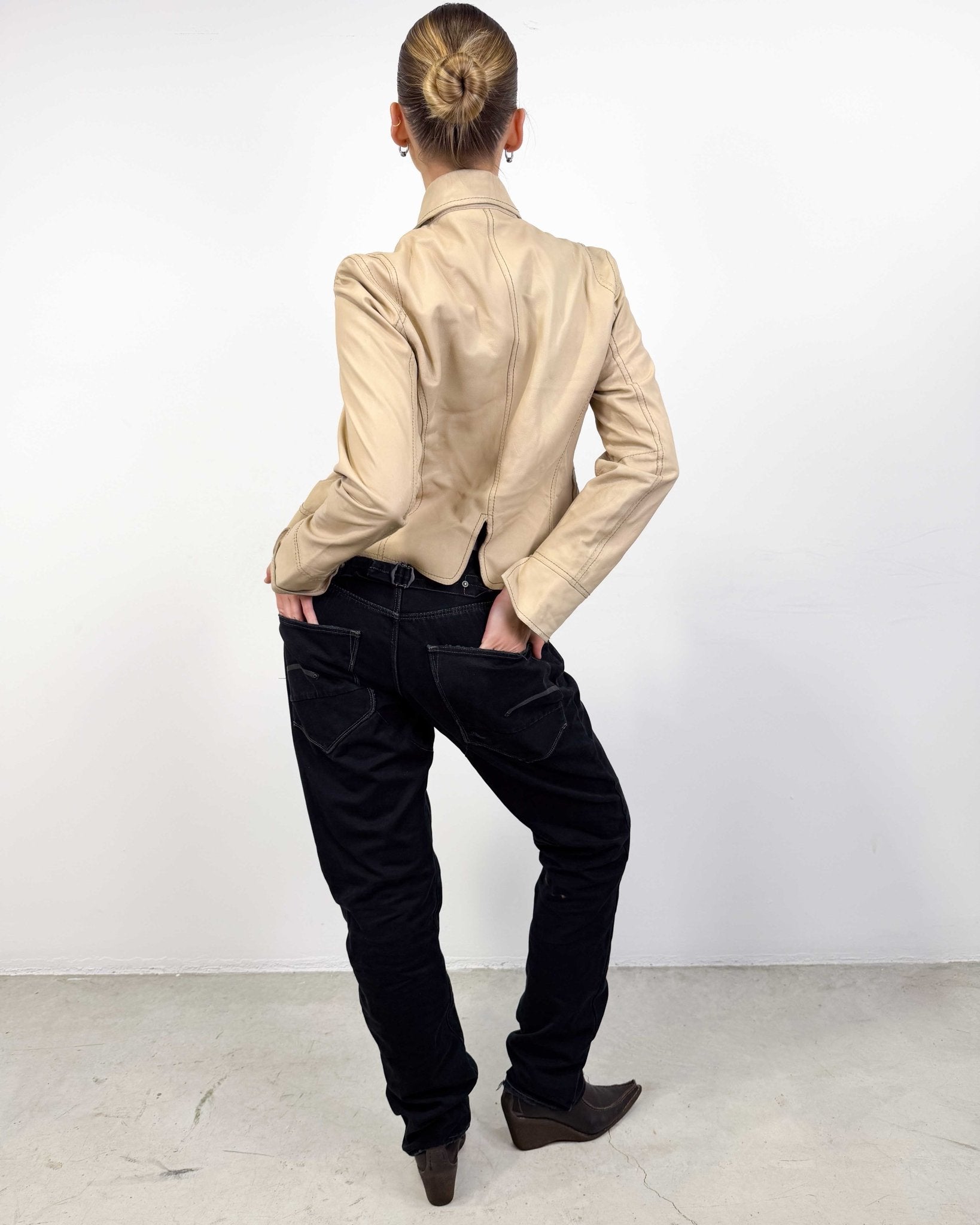 The Hally leather jacket - rig vert