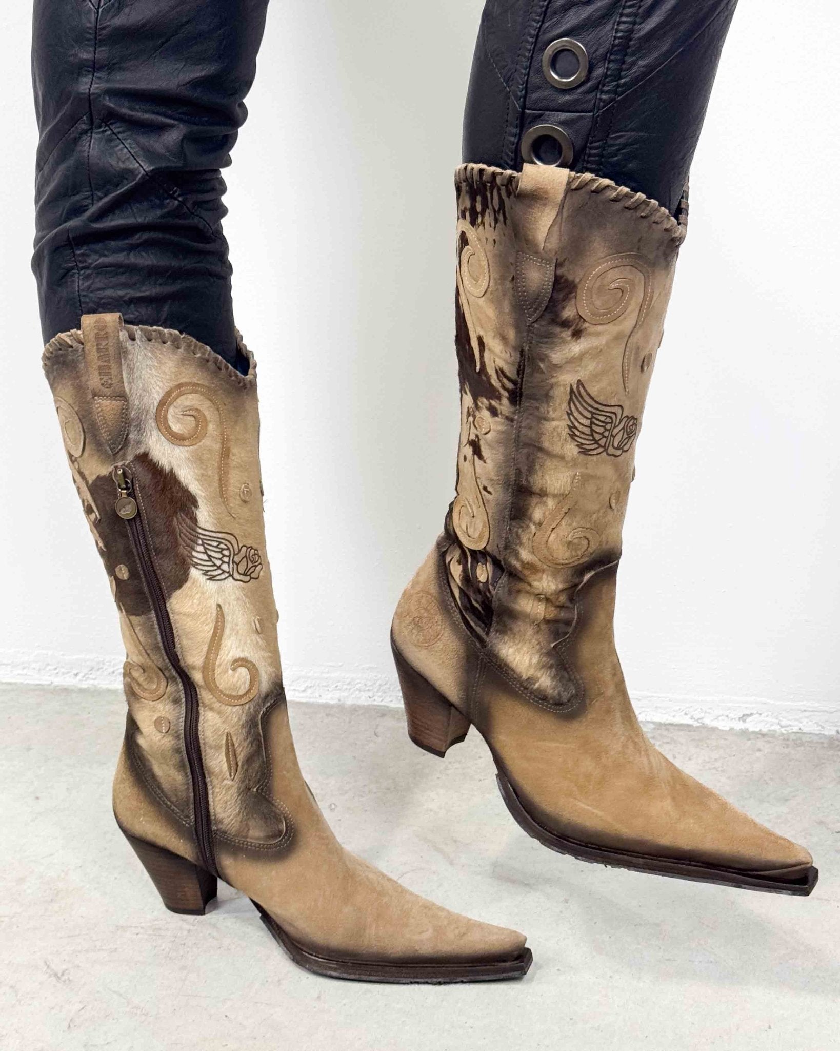 The Harriet leather boots - rig vert