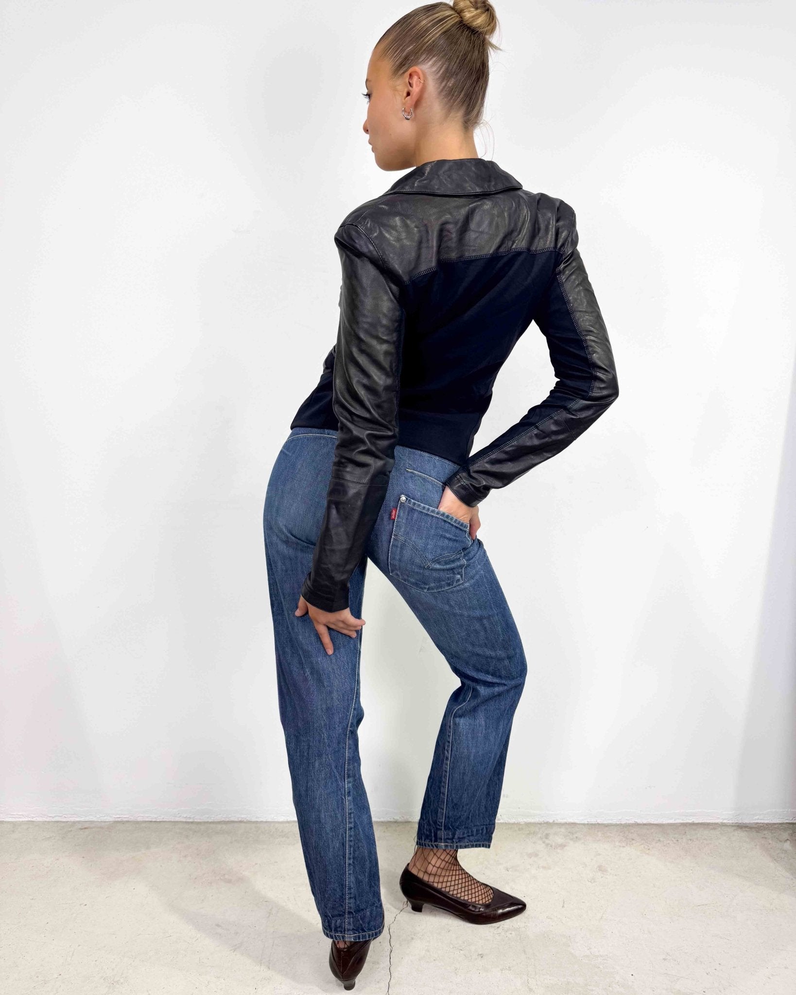 The Helga leather jacket - rig vert