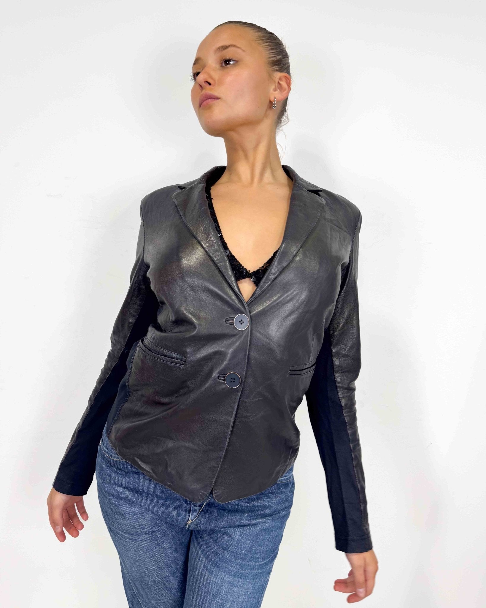 The Helga leather jacket - rig vert