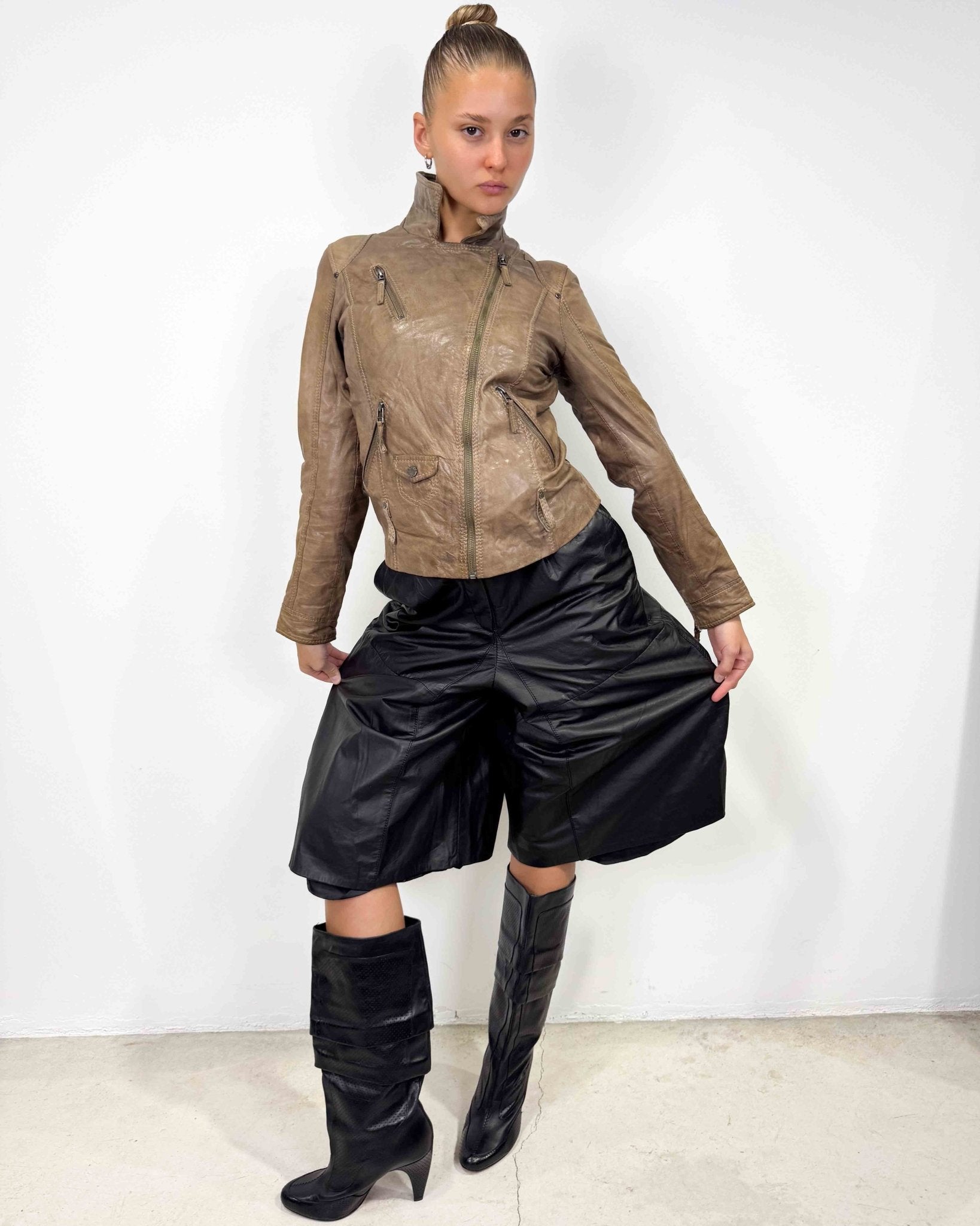 The Hermione leather jacket - rig vert