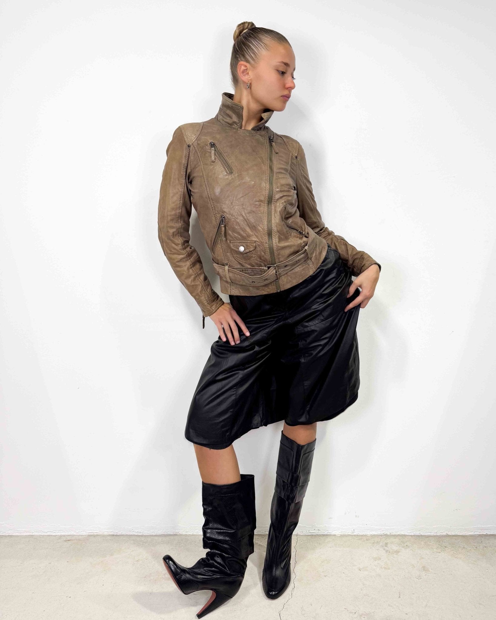 The Hermione leather jacket - rig vert