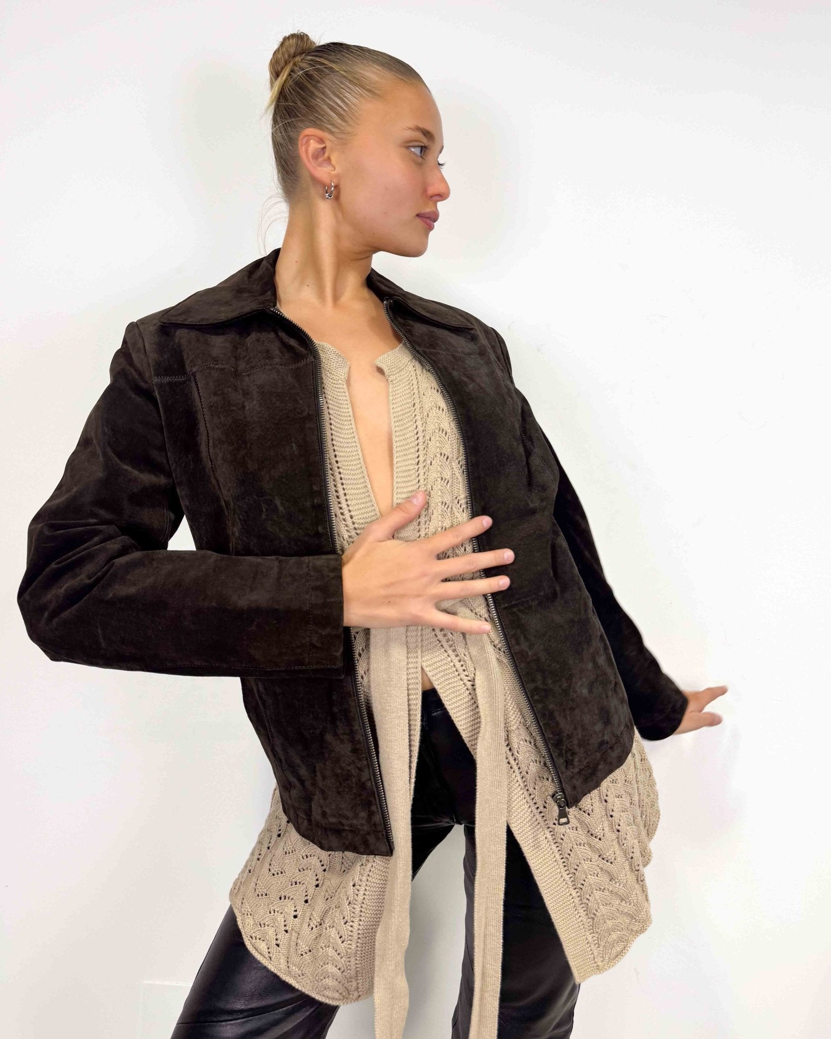 The Hester leather jacket - rig vert