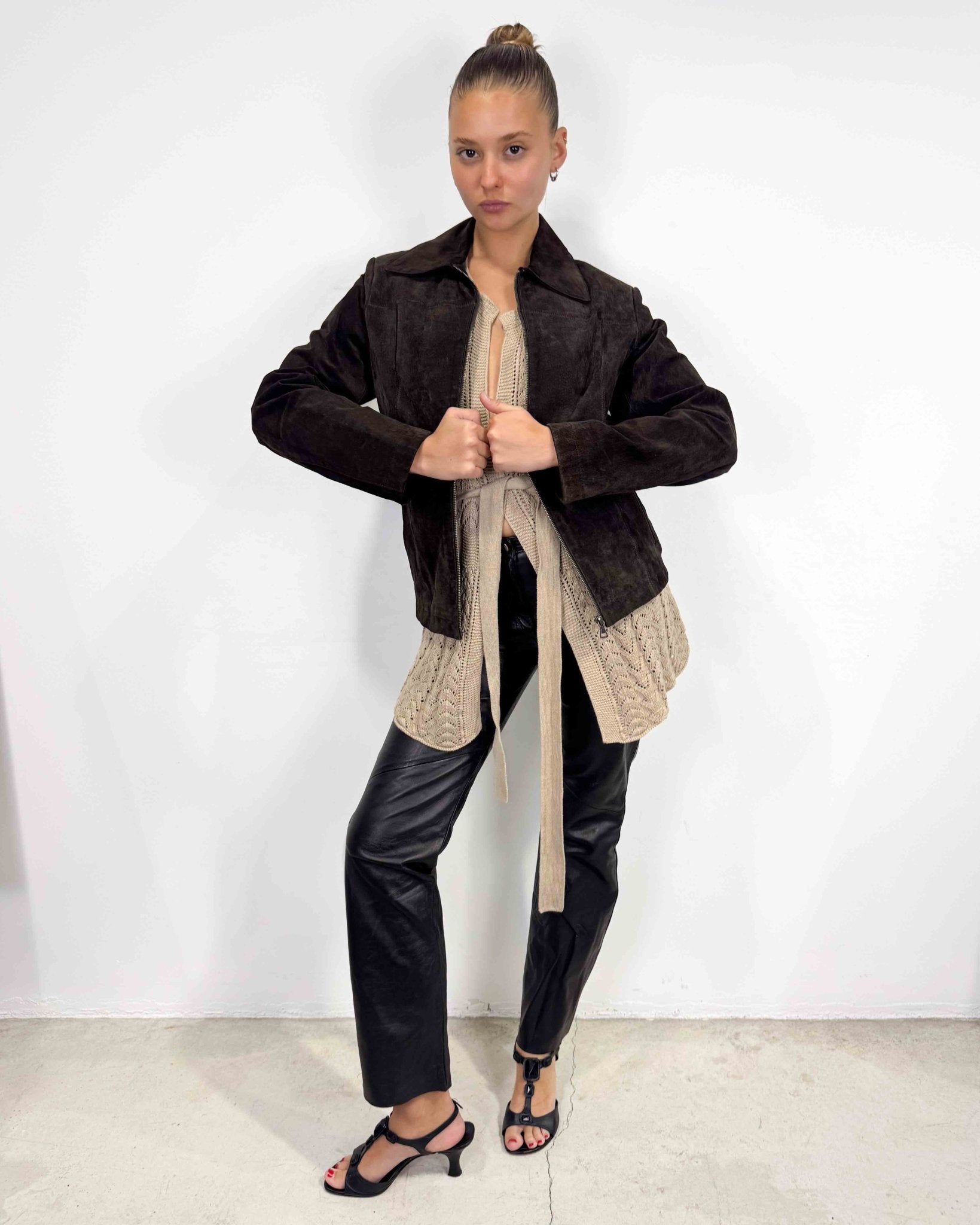 The Hester leather jacket - rig vert