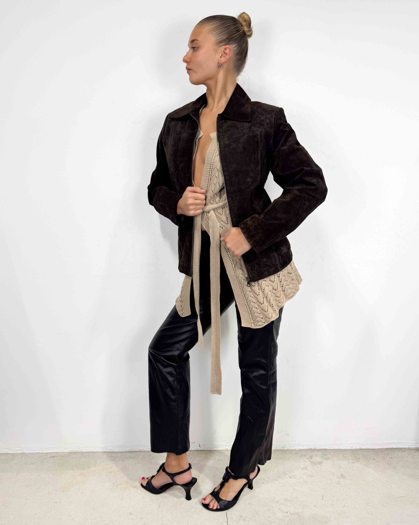 The Hester leather jacket - rig vert