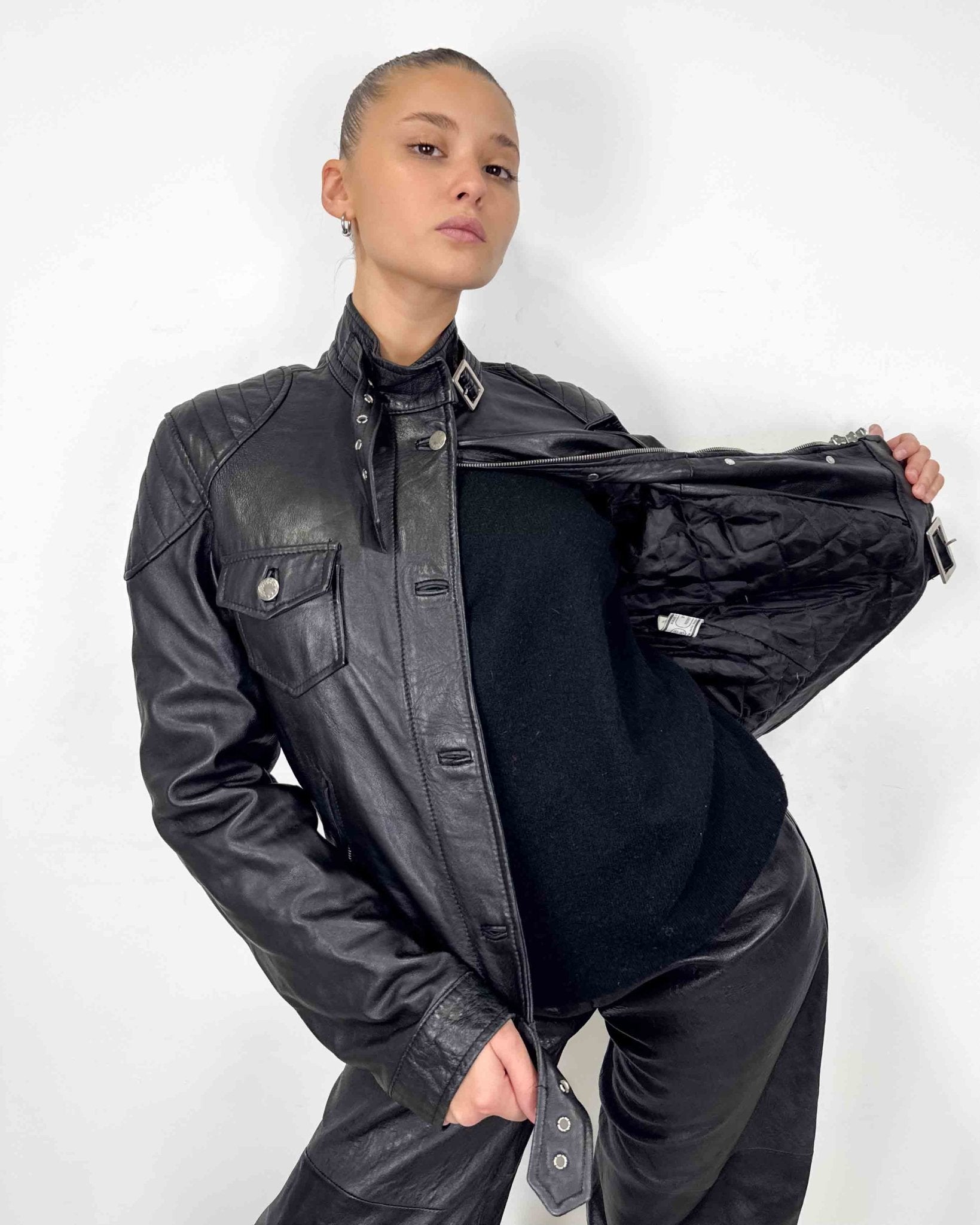 The Idna leather jacket - rig vert