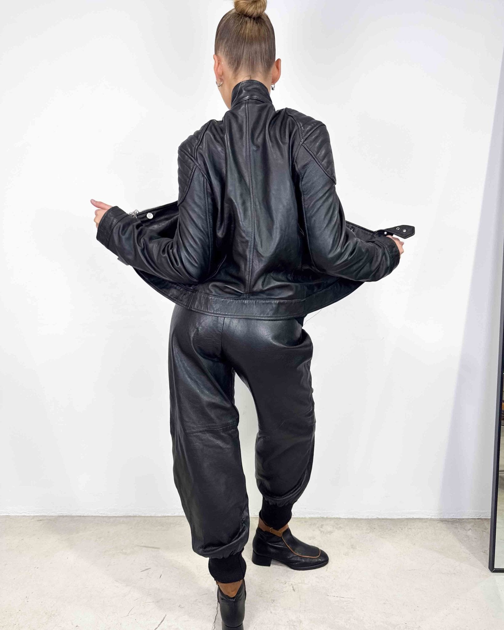 The Idna leather jacket - rig vert