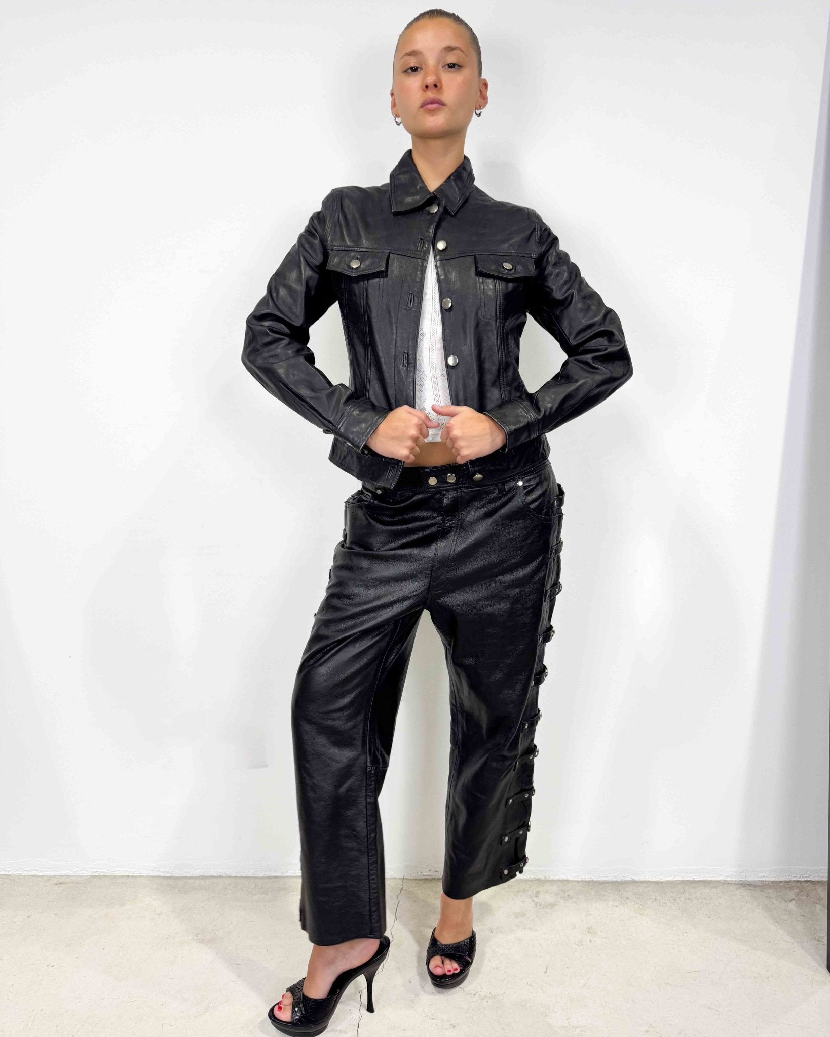 The Inna leather jacket - rig vert