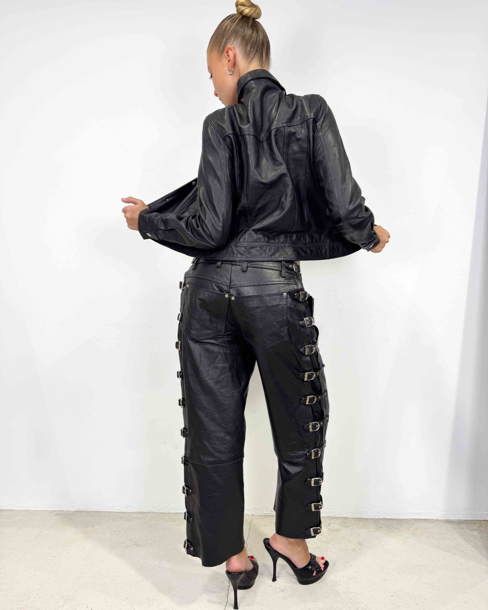 The Inna leather jacket - rig vert