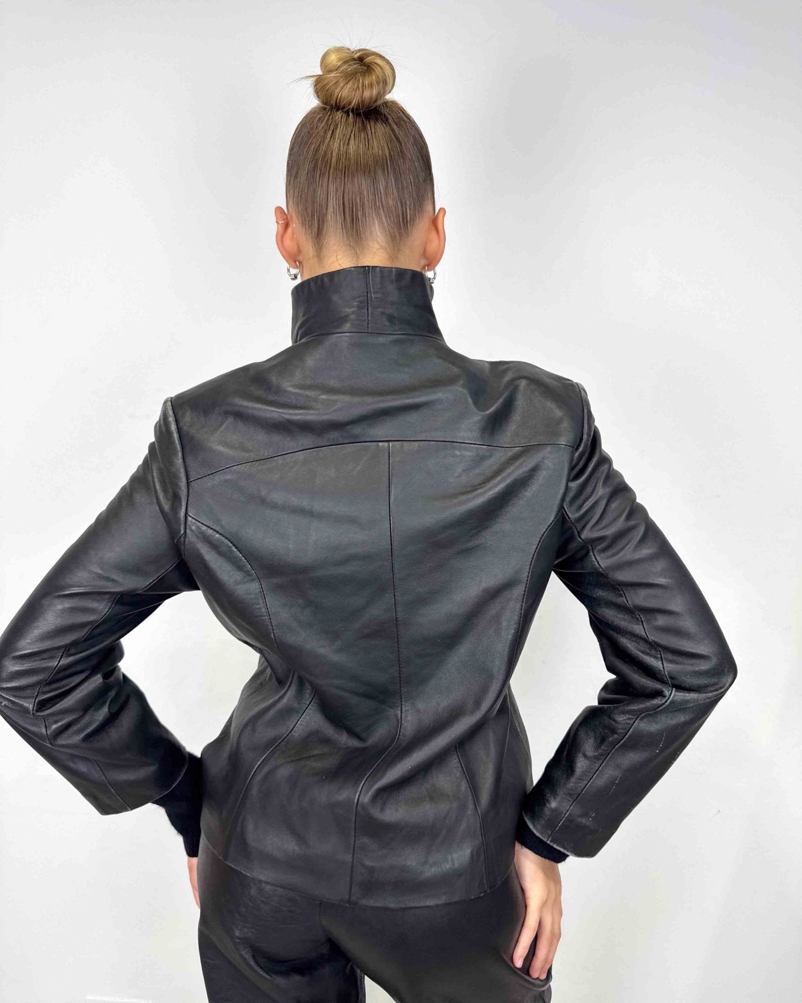 The Irma leather jacket - rig vert