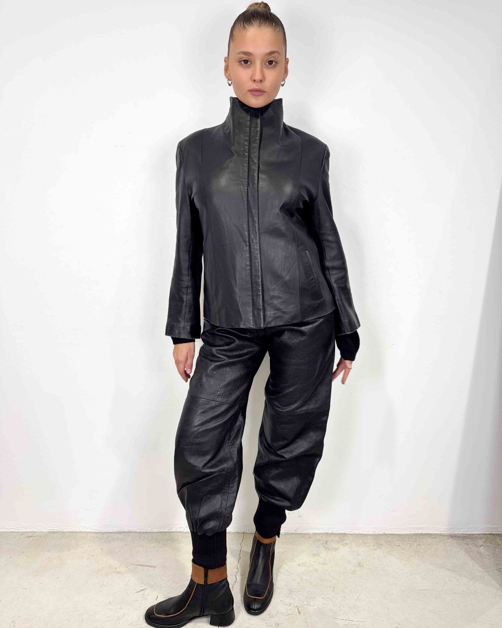 The Irma leather jacket - rig vert