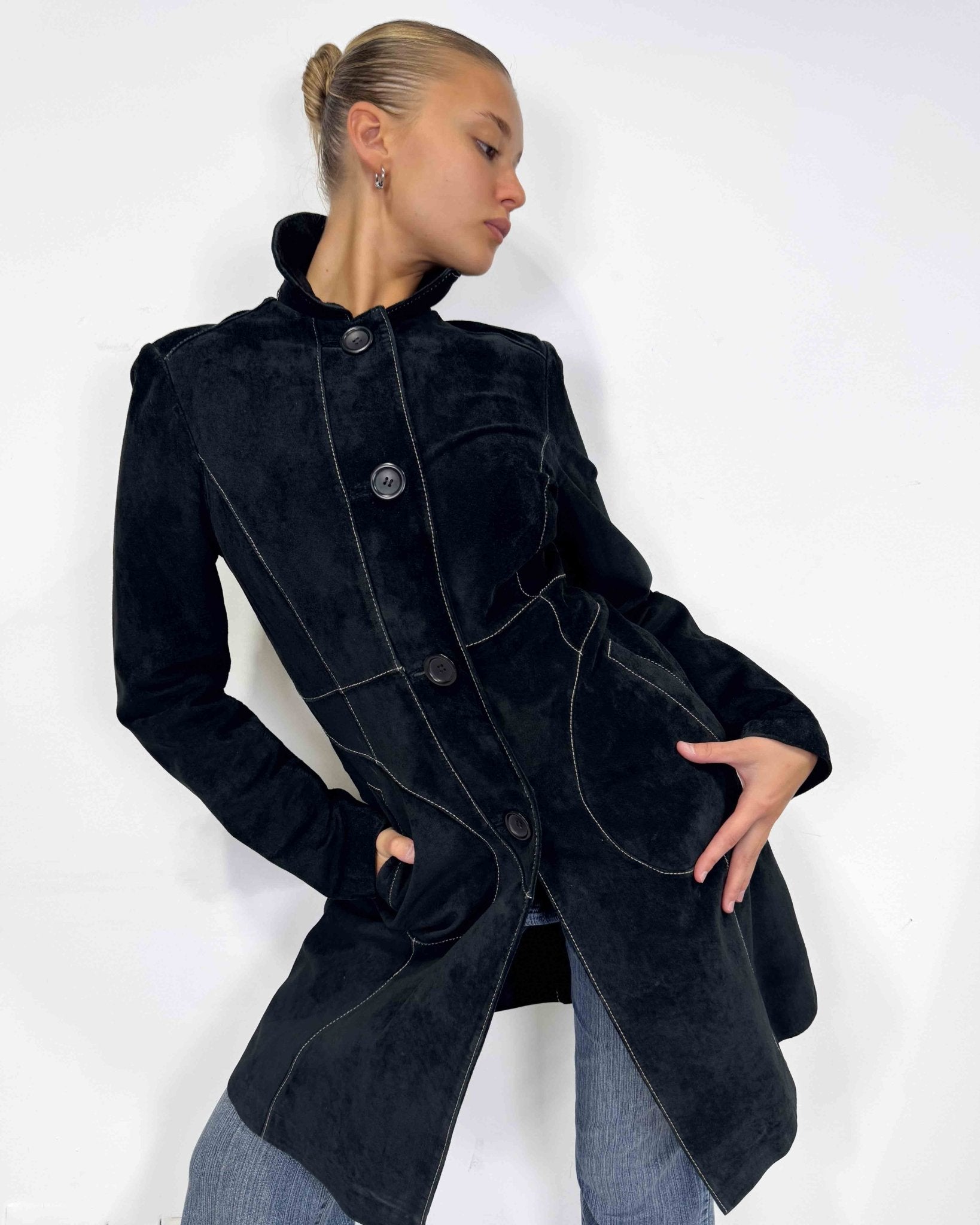 The Isabelle leather coat - rig vert