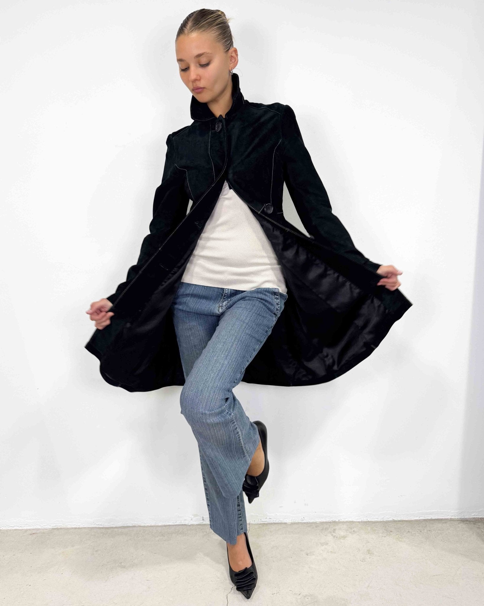 The Isabelle leather coat - rig vert
