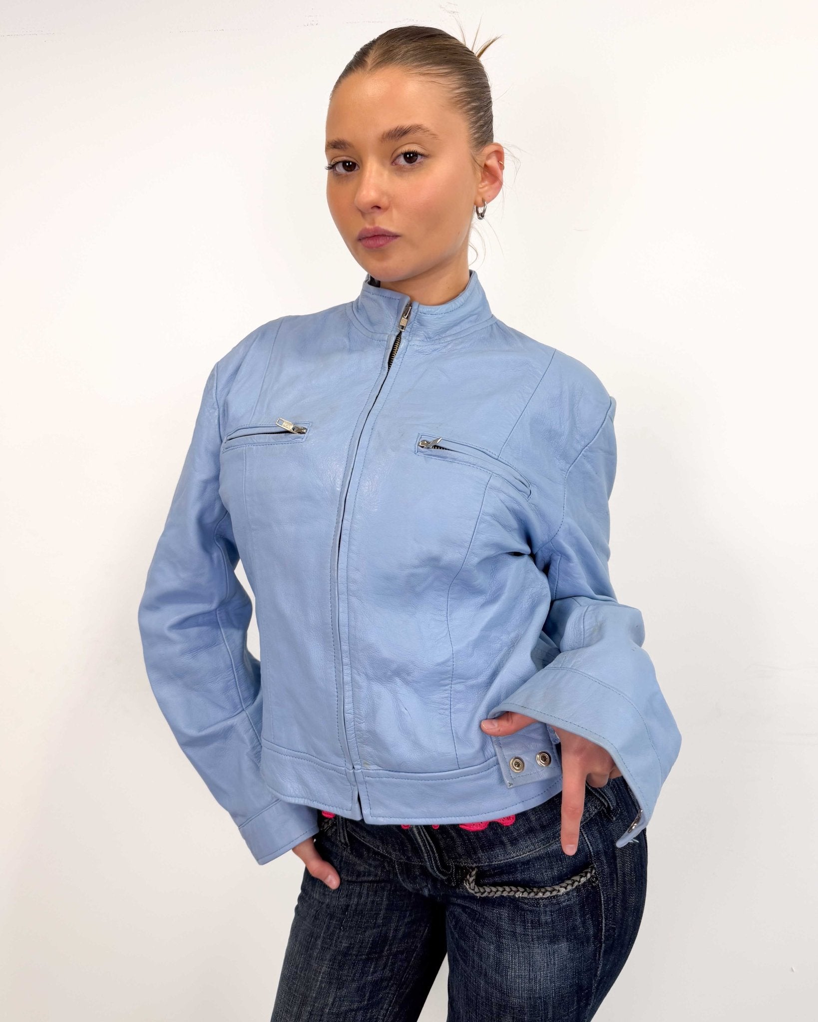 The Jana leather jacket - rig vert