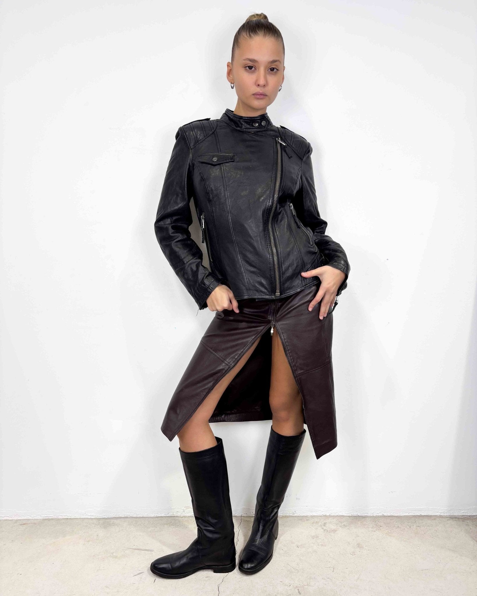 The Kalima leather jacket - rig vert