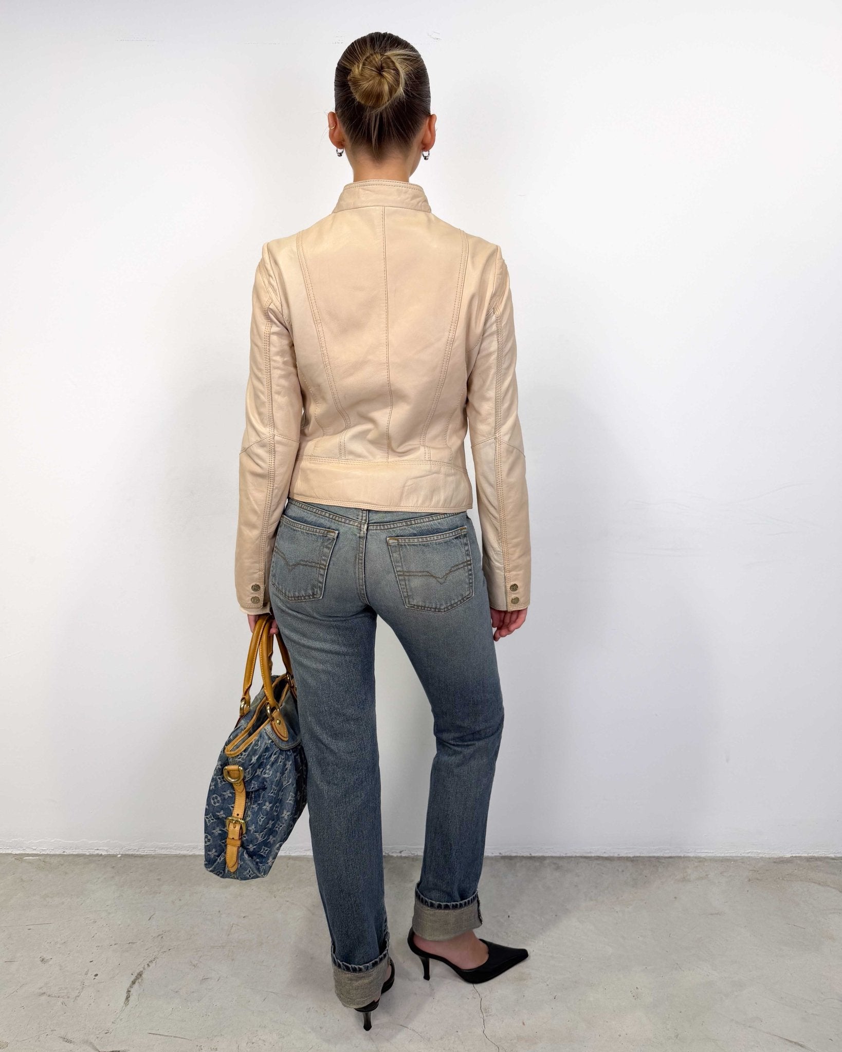 The Karolina leather jacket - rig vert