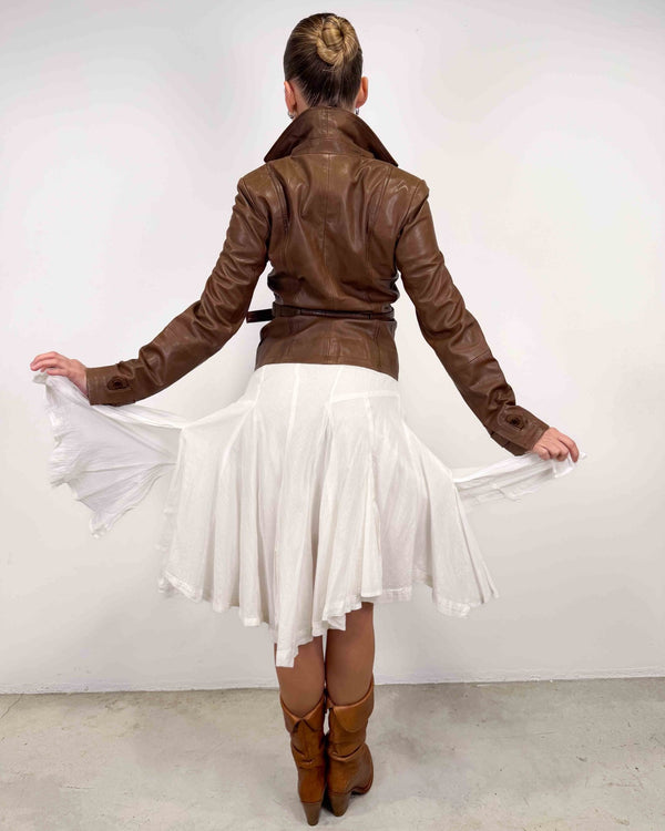 The Katherine leather jacket - rig vert