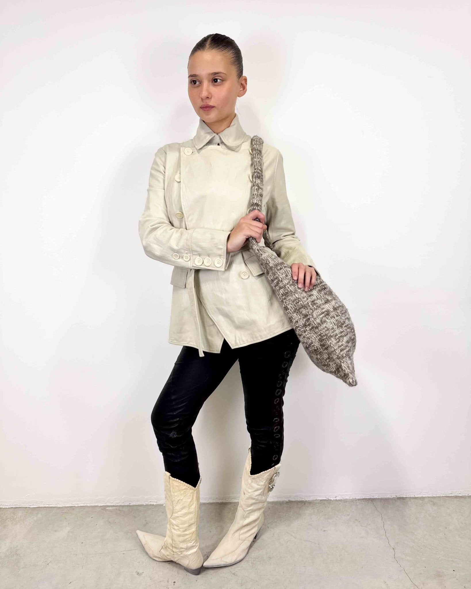 The Katia leather jacket - rig vert