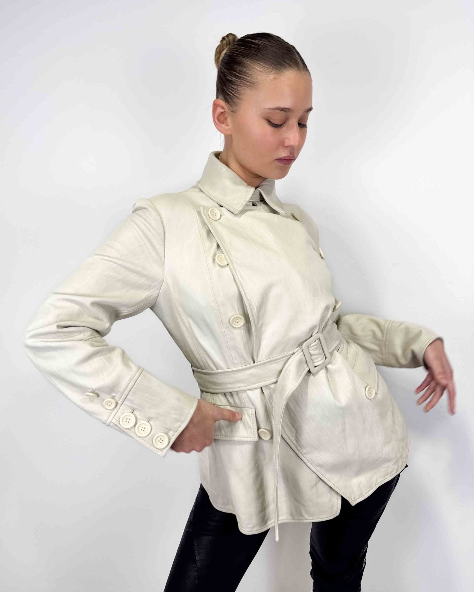 The Katia leather jacket - rig vert