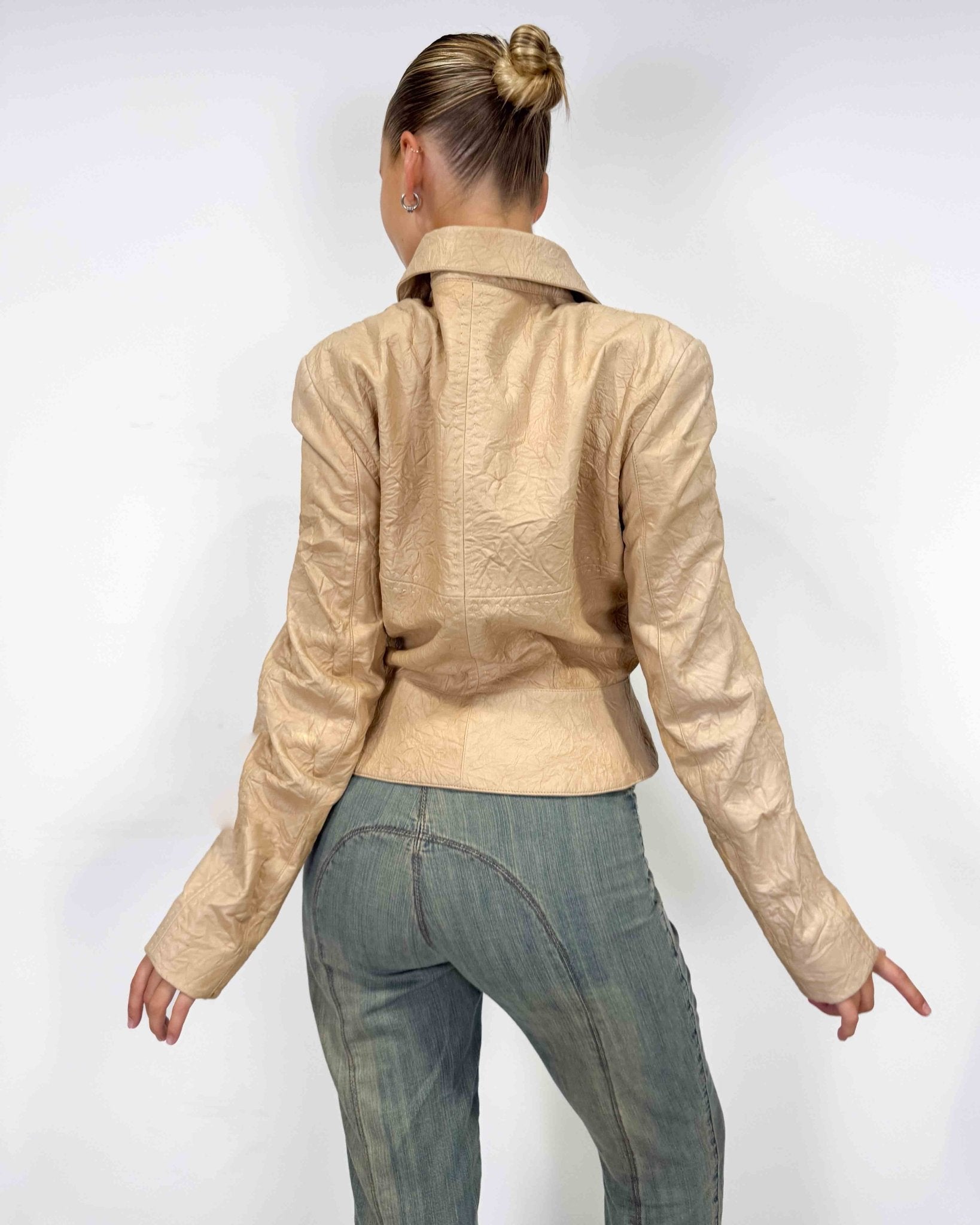 The Kelly leather jacket - rig vert