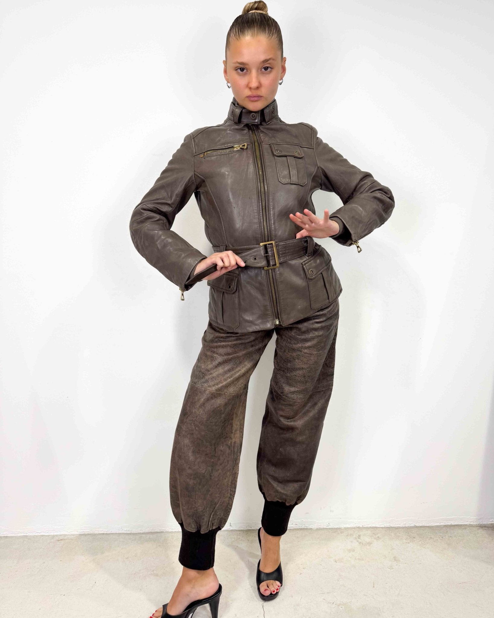 The Kelly leather jacket - rig vert