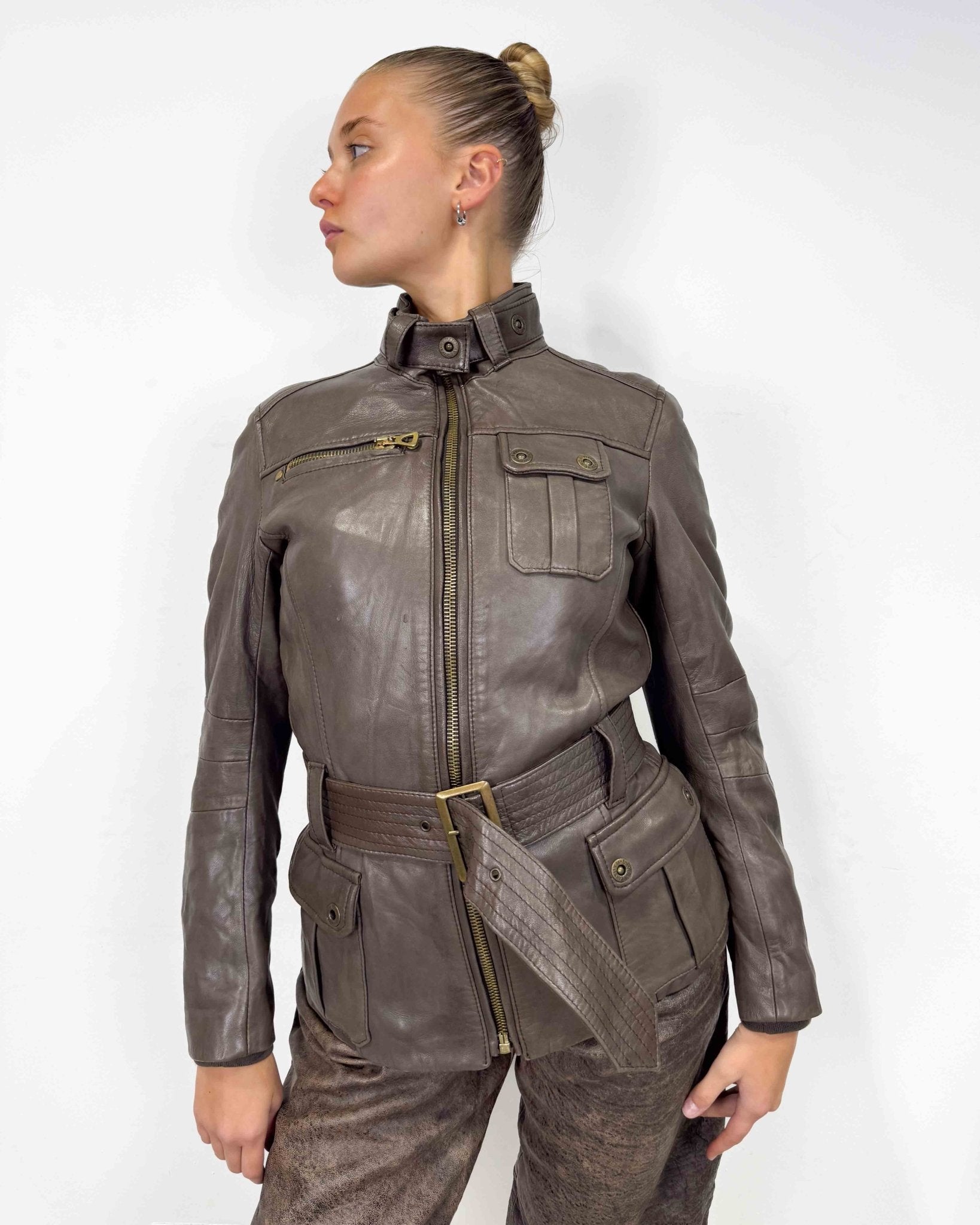 The Kelly leather jacket - rig vert