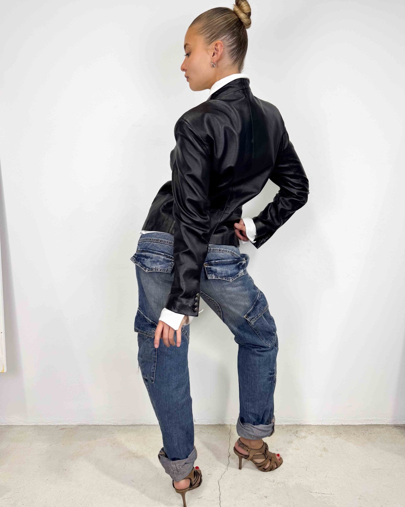 The Kitty leather jacket - rig vert