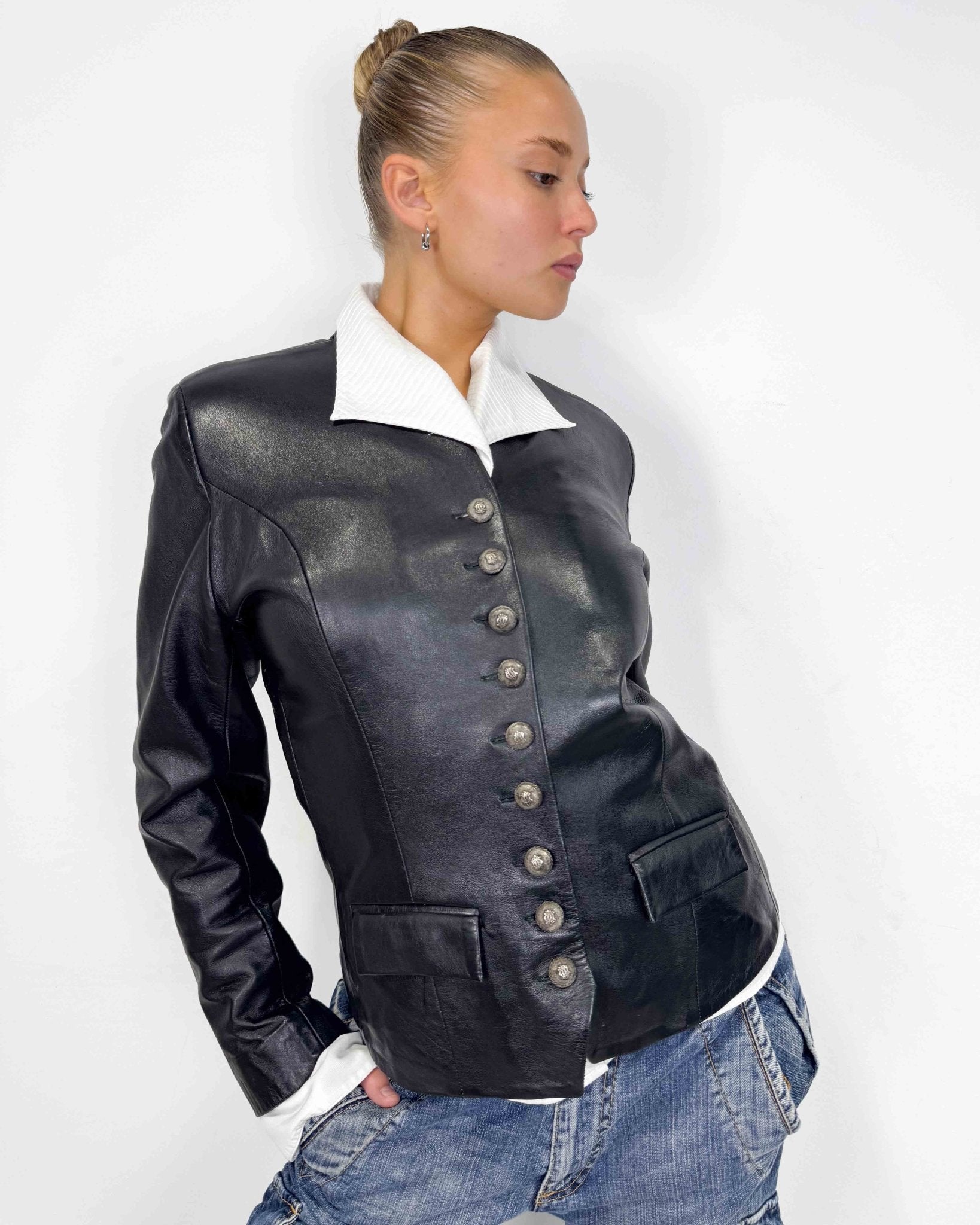 The Kitty leather jacket - rig vert