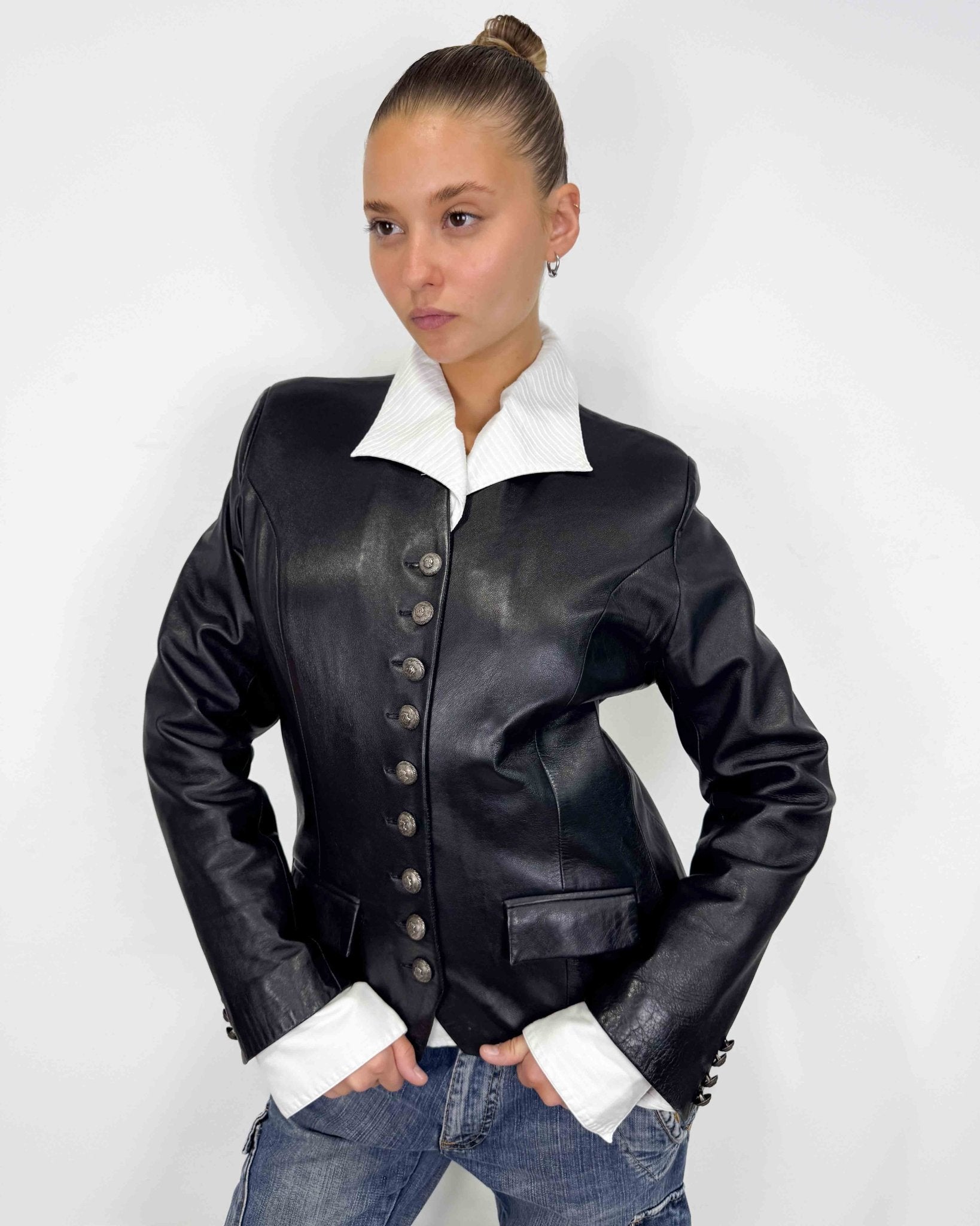 The Kitty leather jacket - rig vert