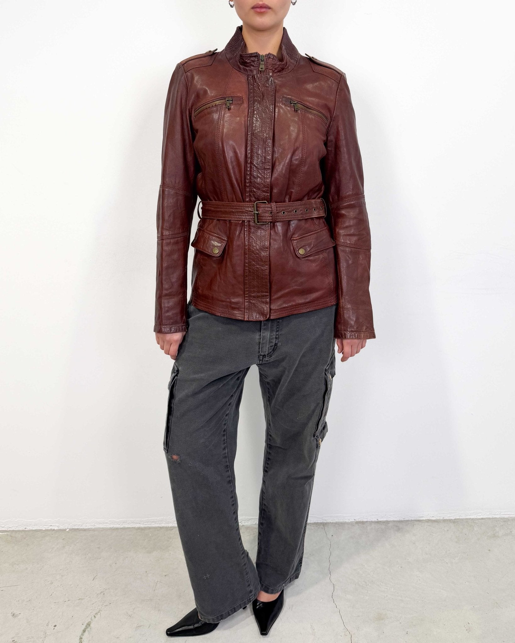 The Klara leather jacket - rig vert