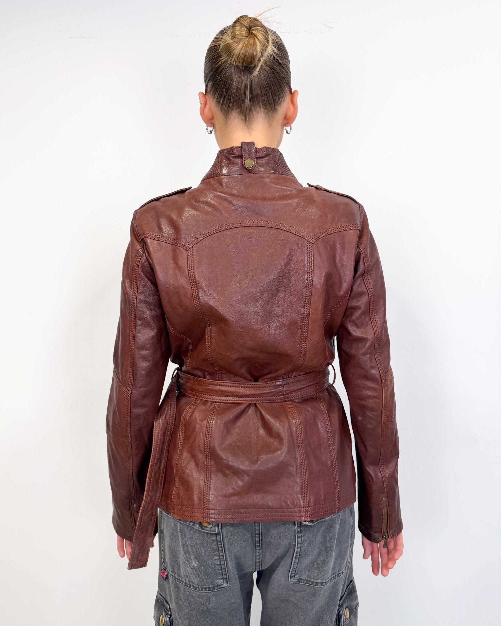 The Klara leather jacket - rig vert