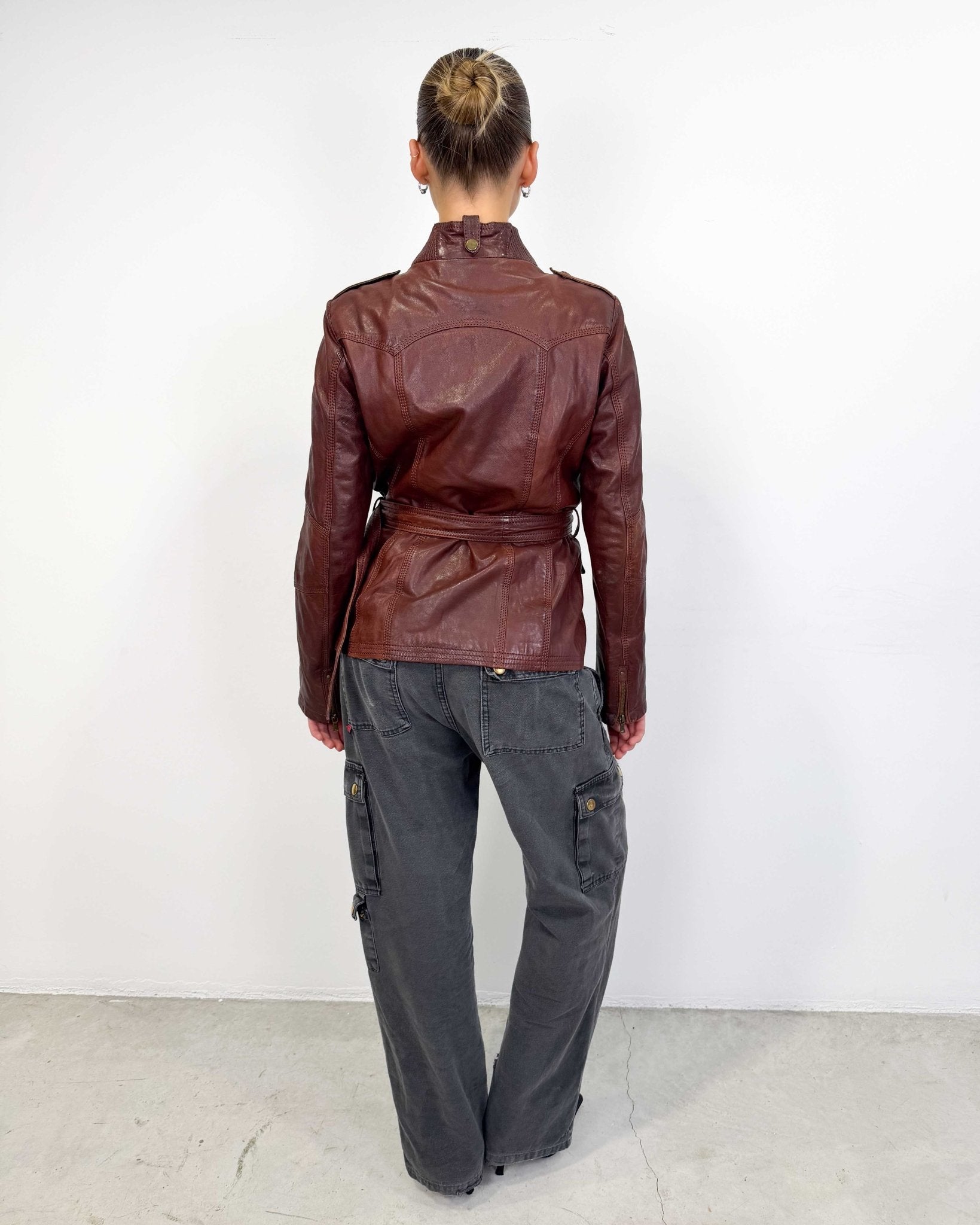 The Klara leather jacket - rig vert