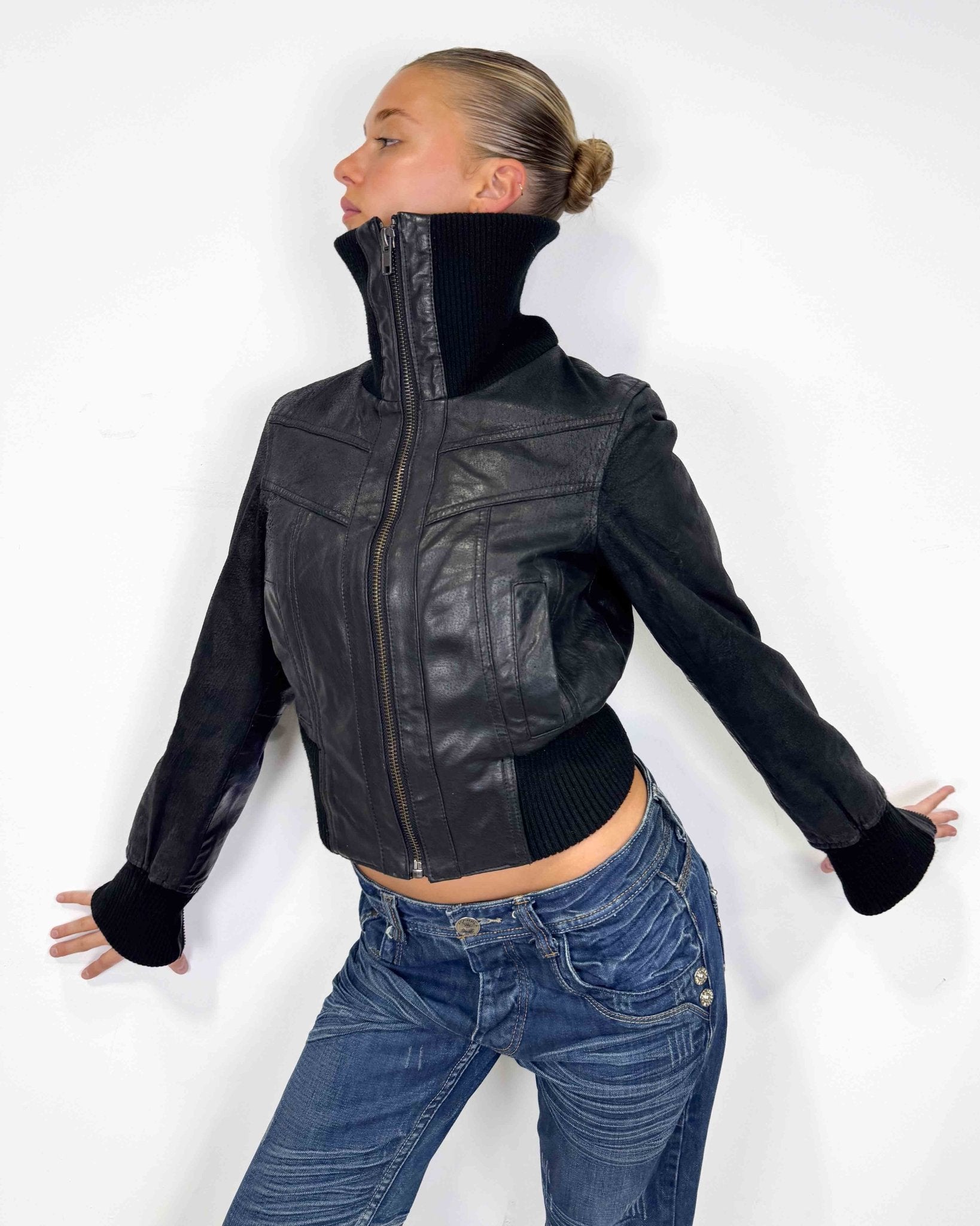 The Koda leather jacket - rig vert