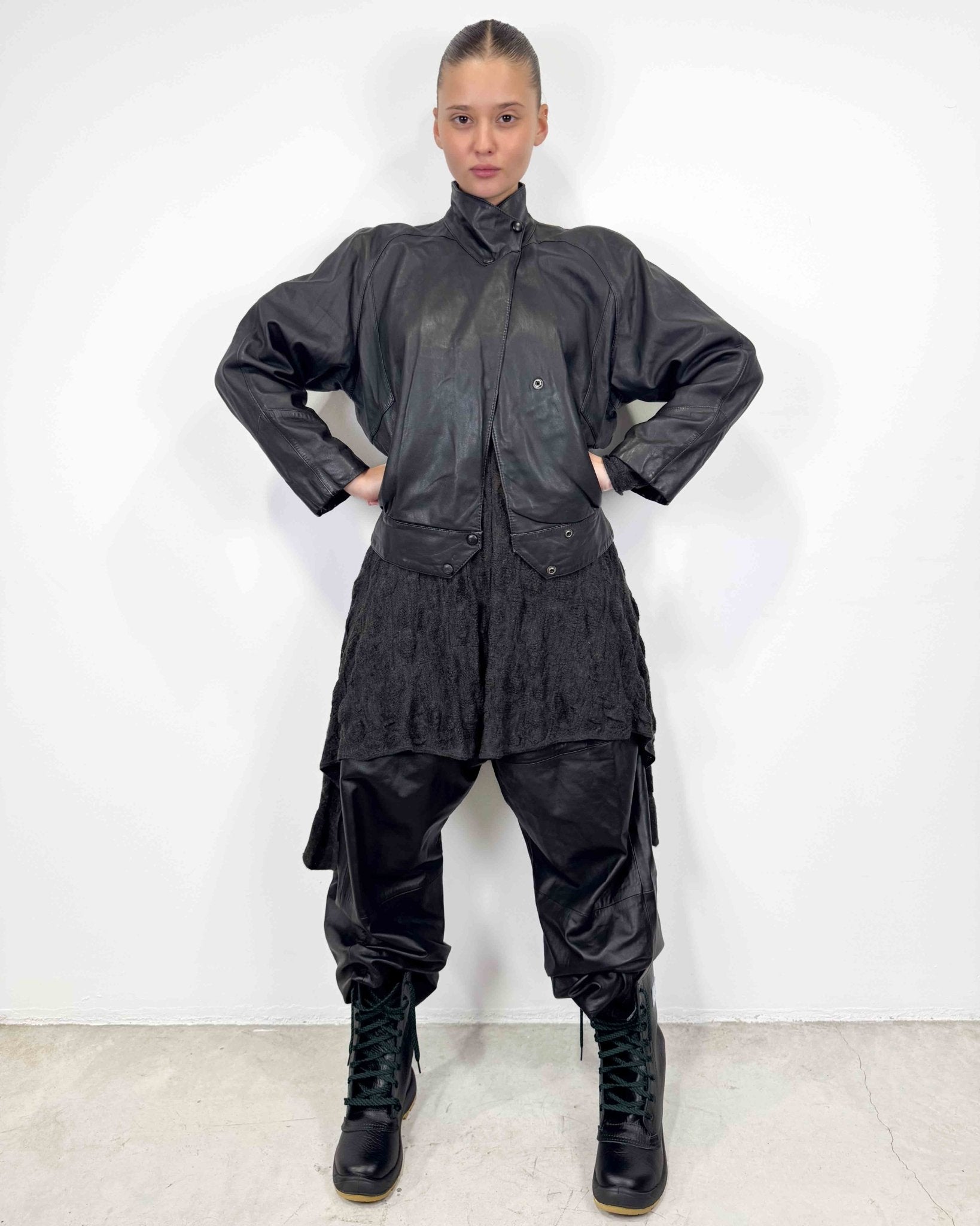 The Krista leather jacket - rig vert