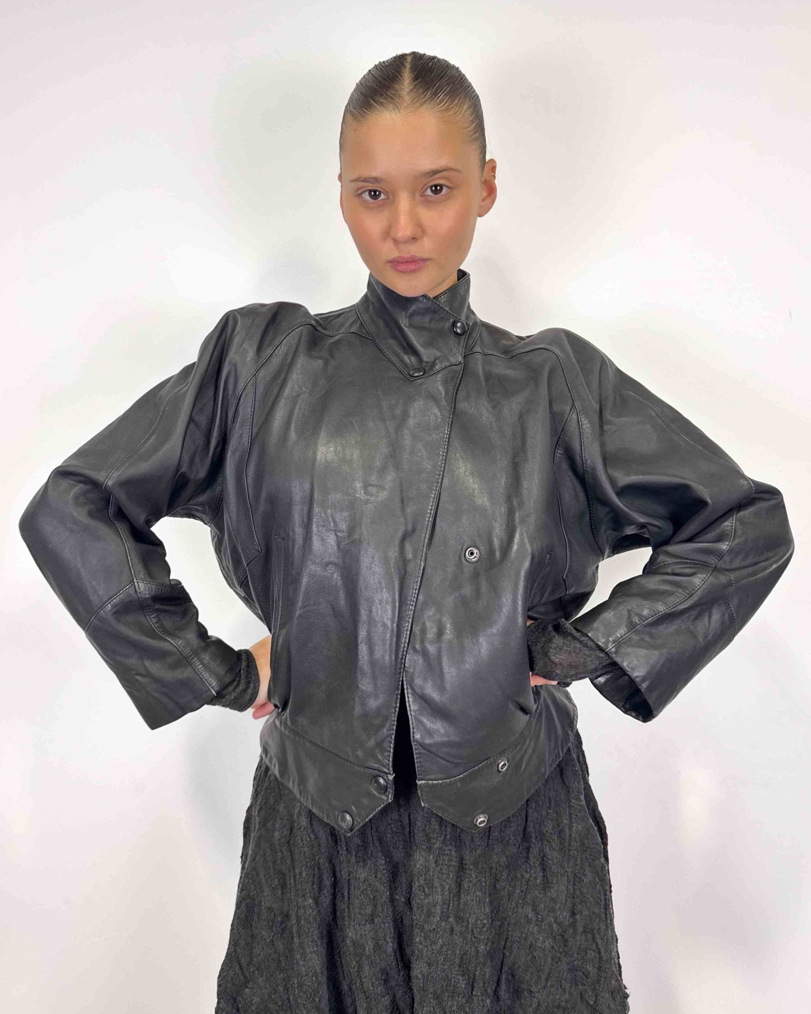 The Krista leather jacket - rig vert