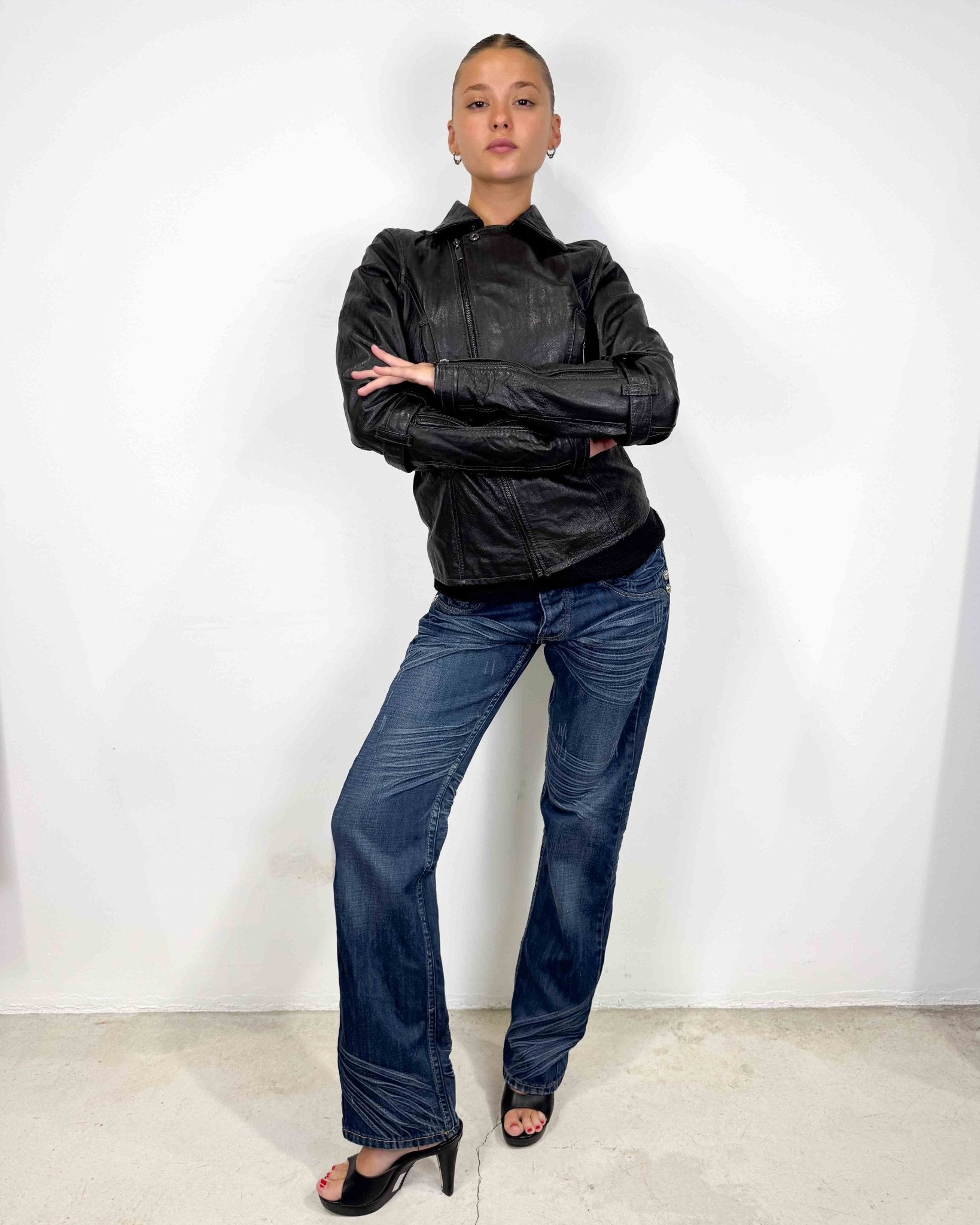 The Laetitia leather jacket - rig vert