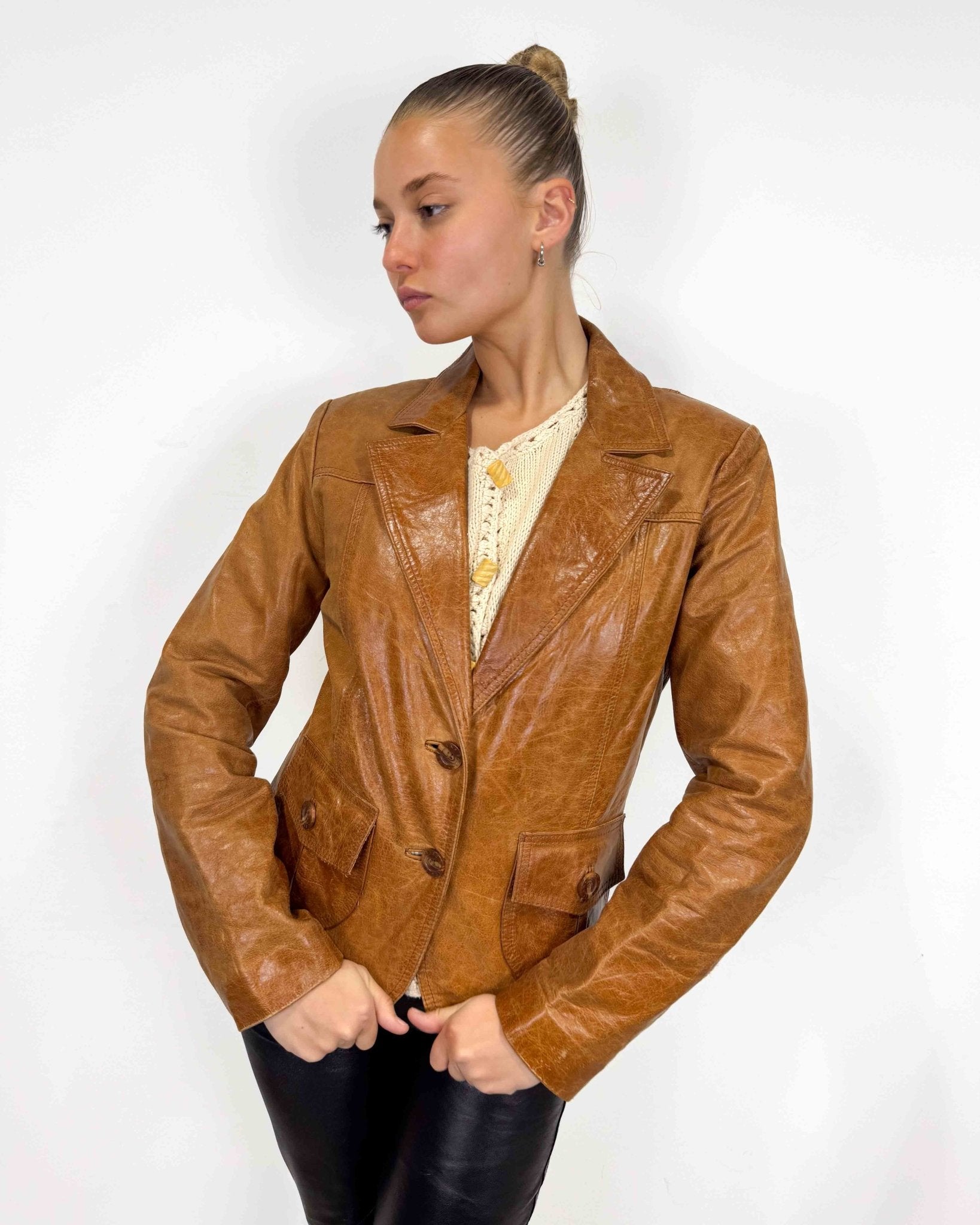 The Leto leather jacket - rig vert