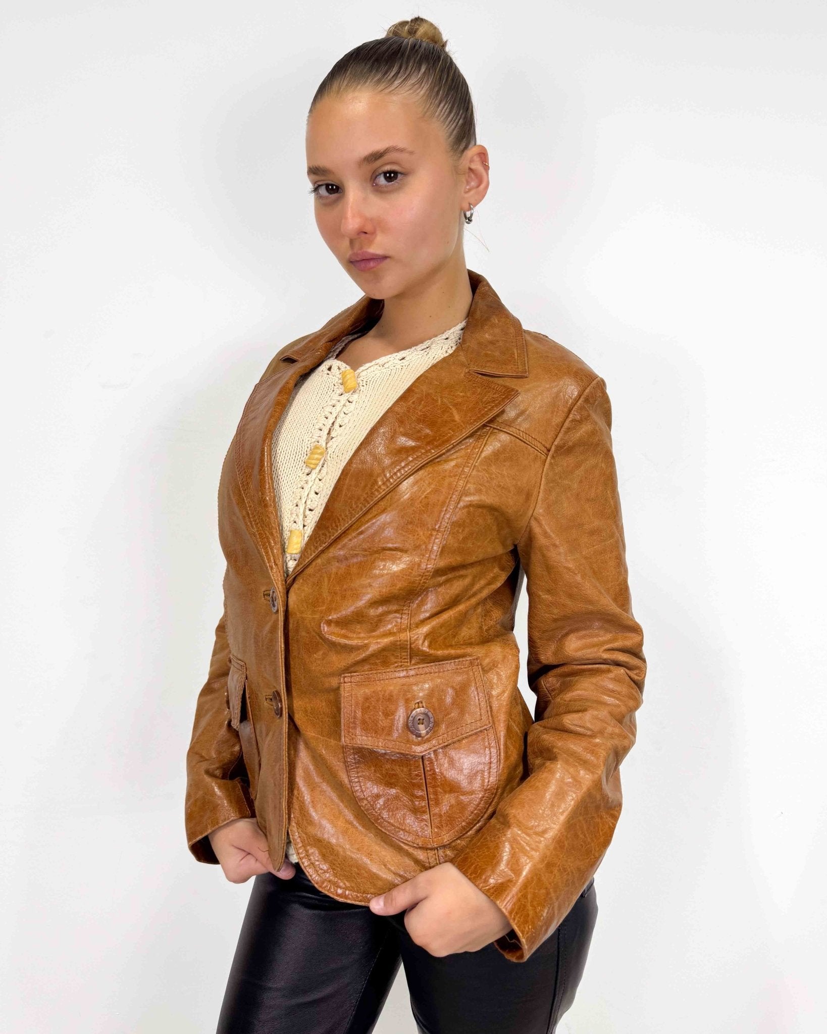 The Leto leather jacket - rig vert