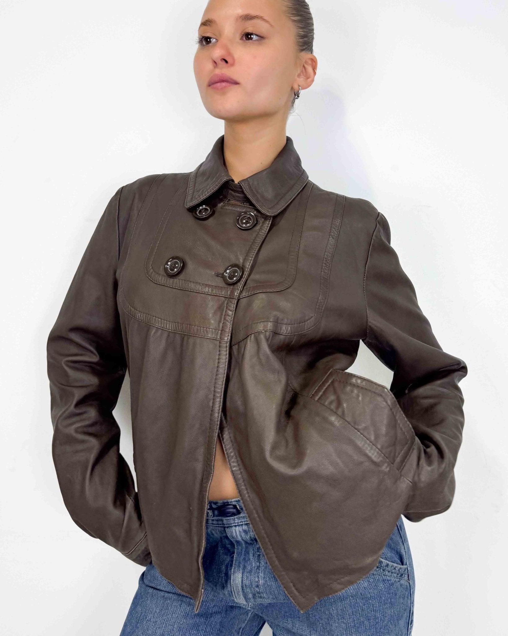 The Lidia leather jacket - rig vert
