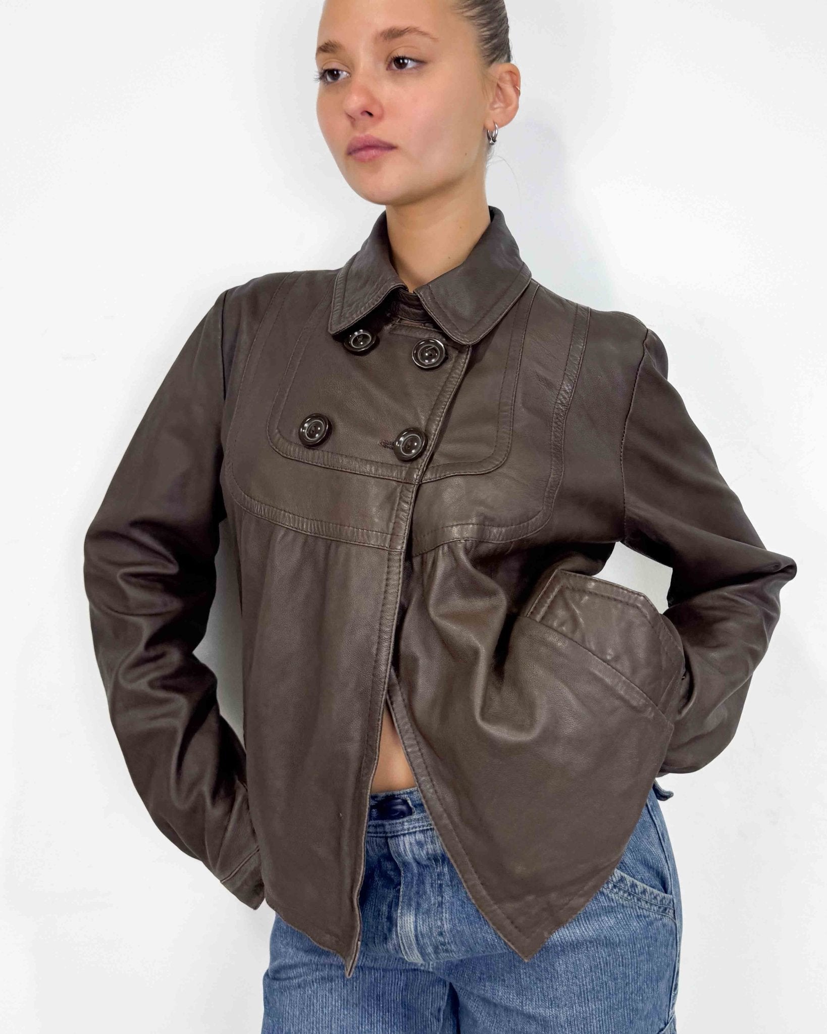 The Lidia leather jacket - rig vert