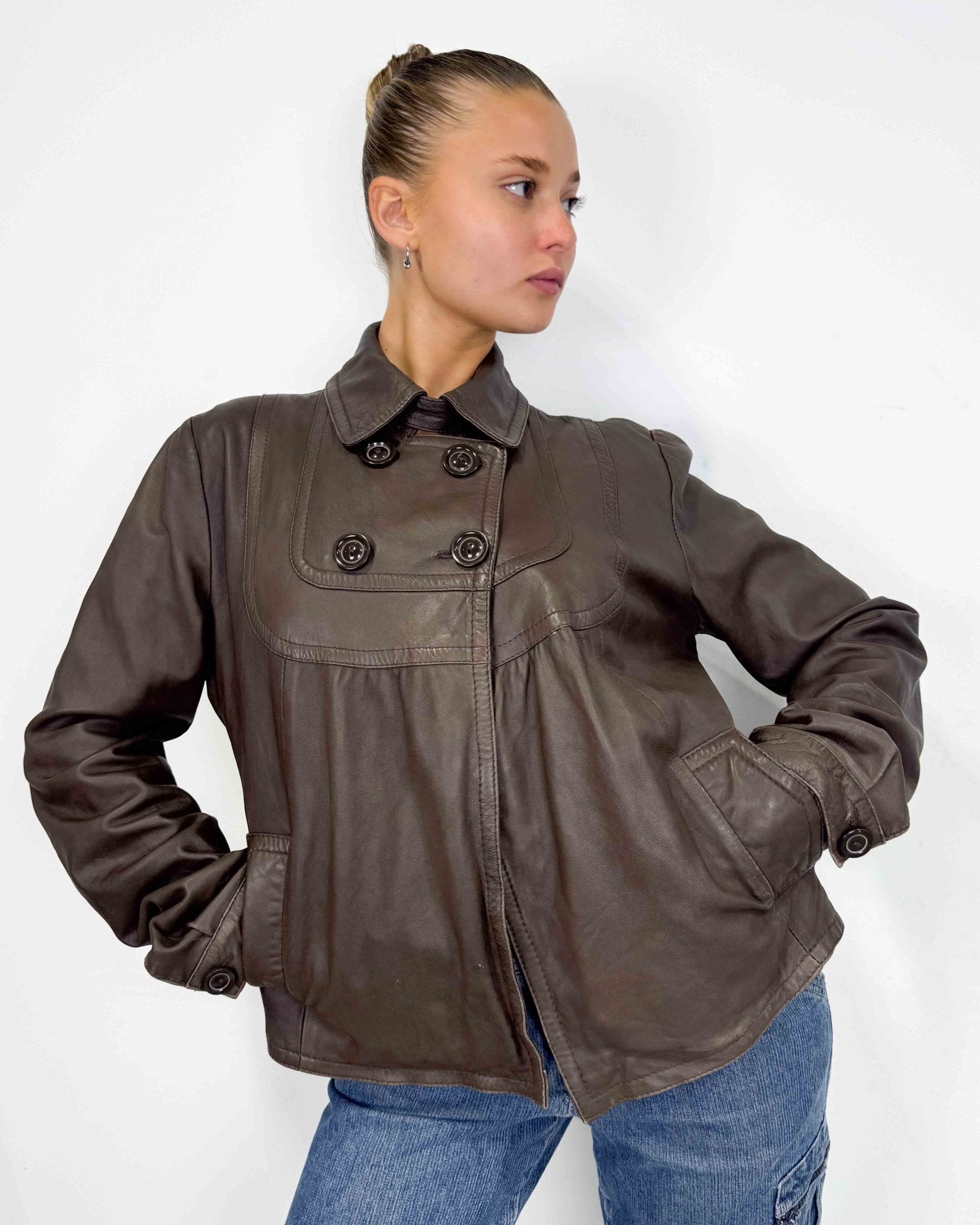 The Lidia leather jacket - rig vert