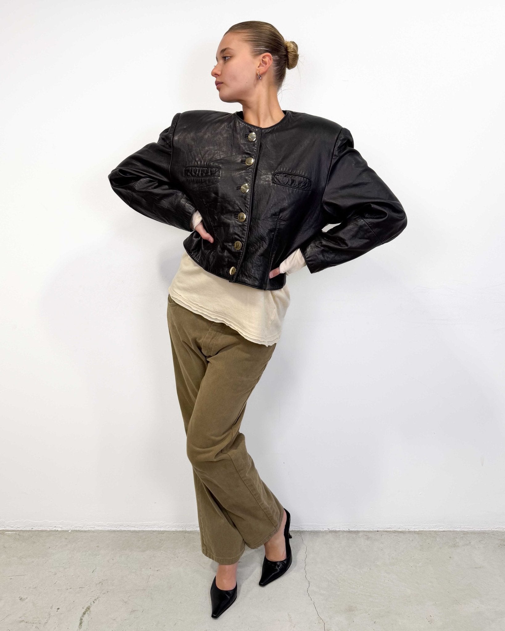 The Liezel leather jacket - rig vert