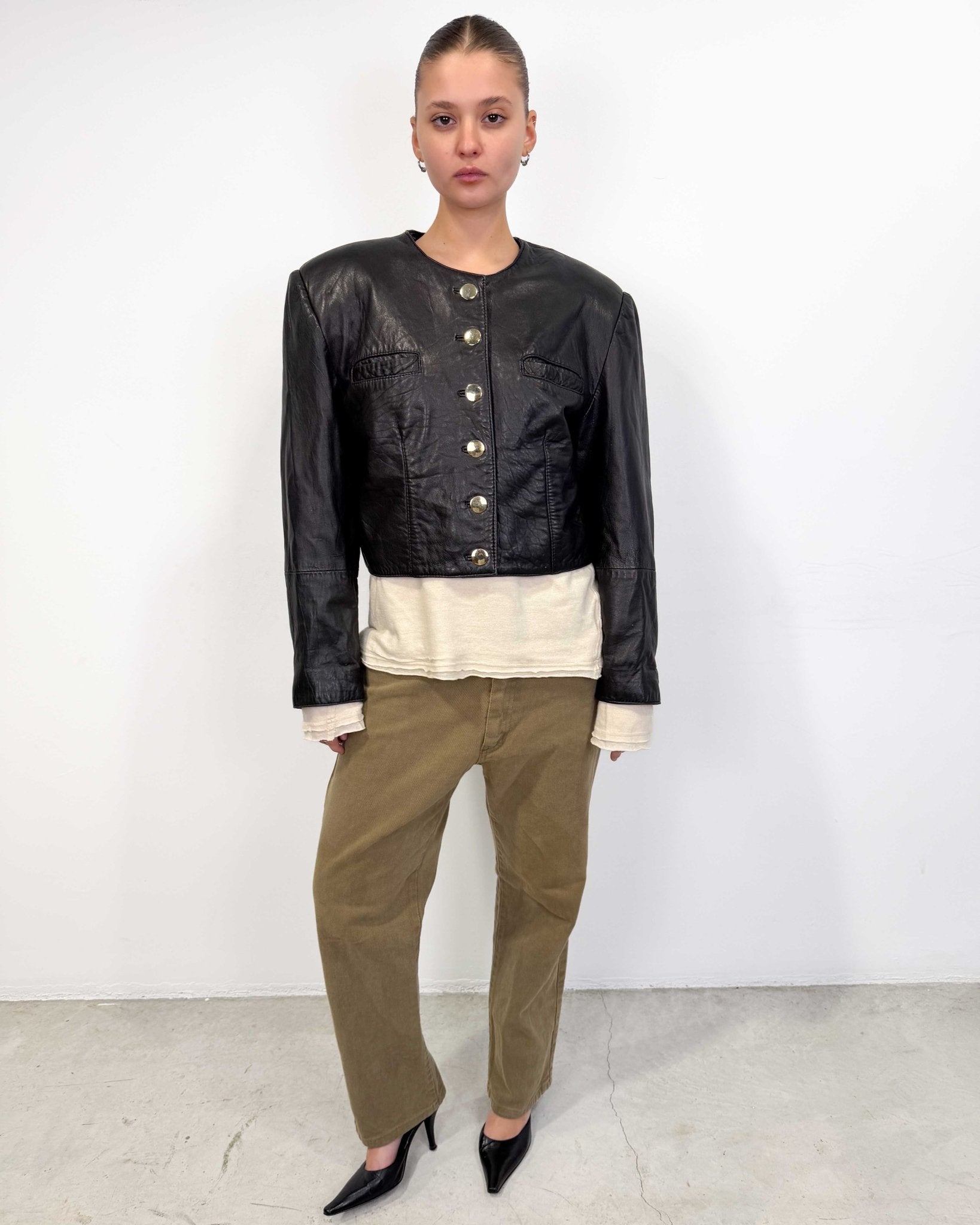 The Liezel leather jacket - rig vert