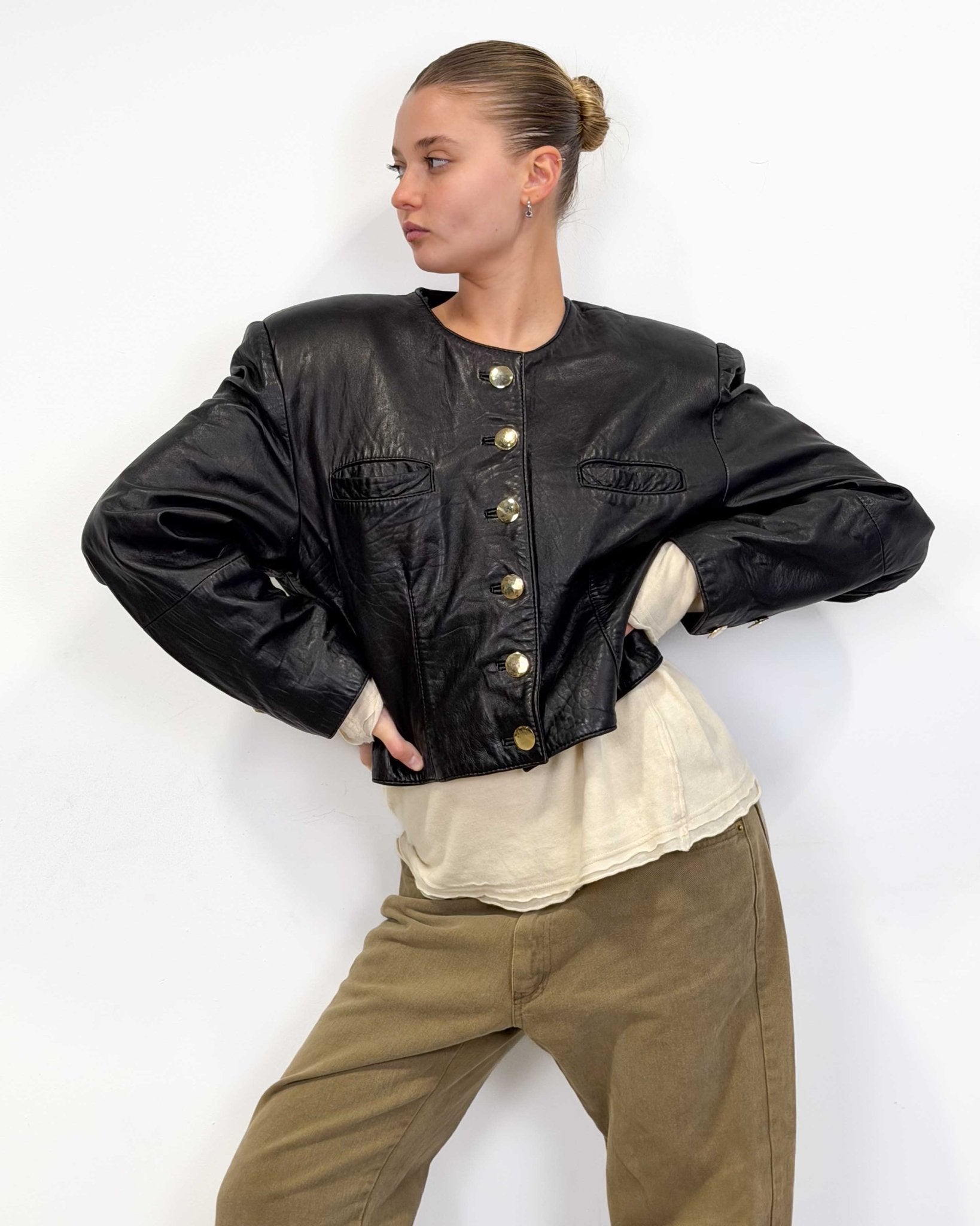 The Liezel leather jacket - rig vert
