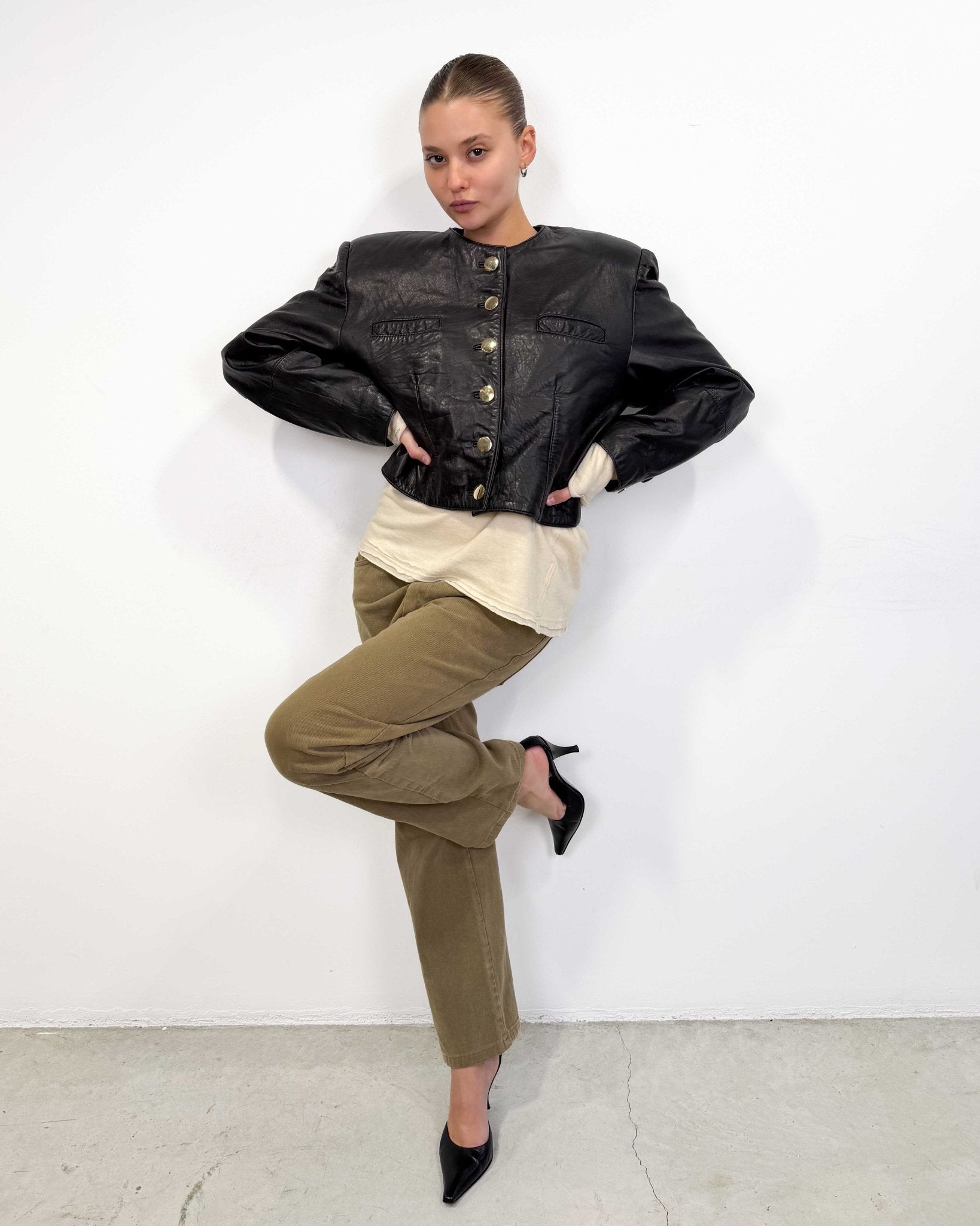 The Liezel leather jacket - rig vert