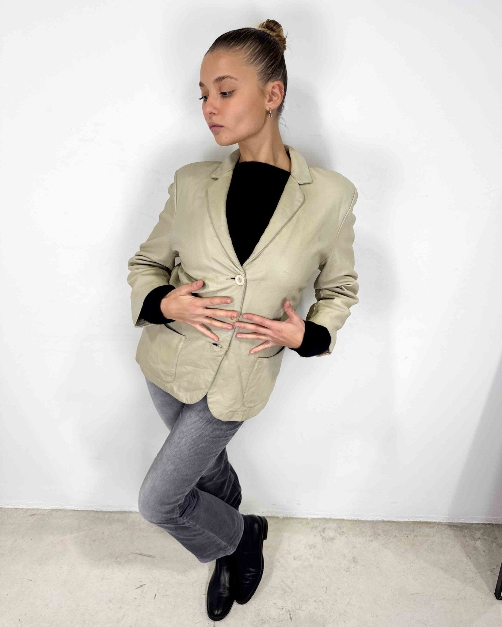 The Lizzy leather jacket - rig vert