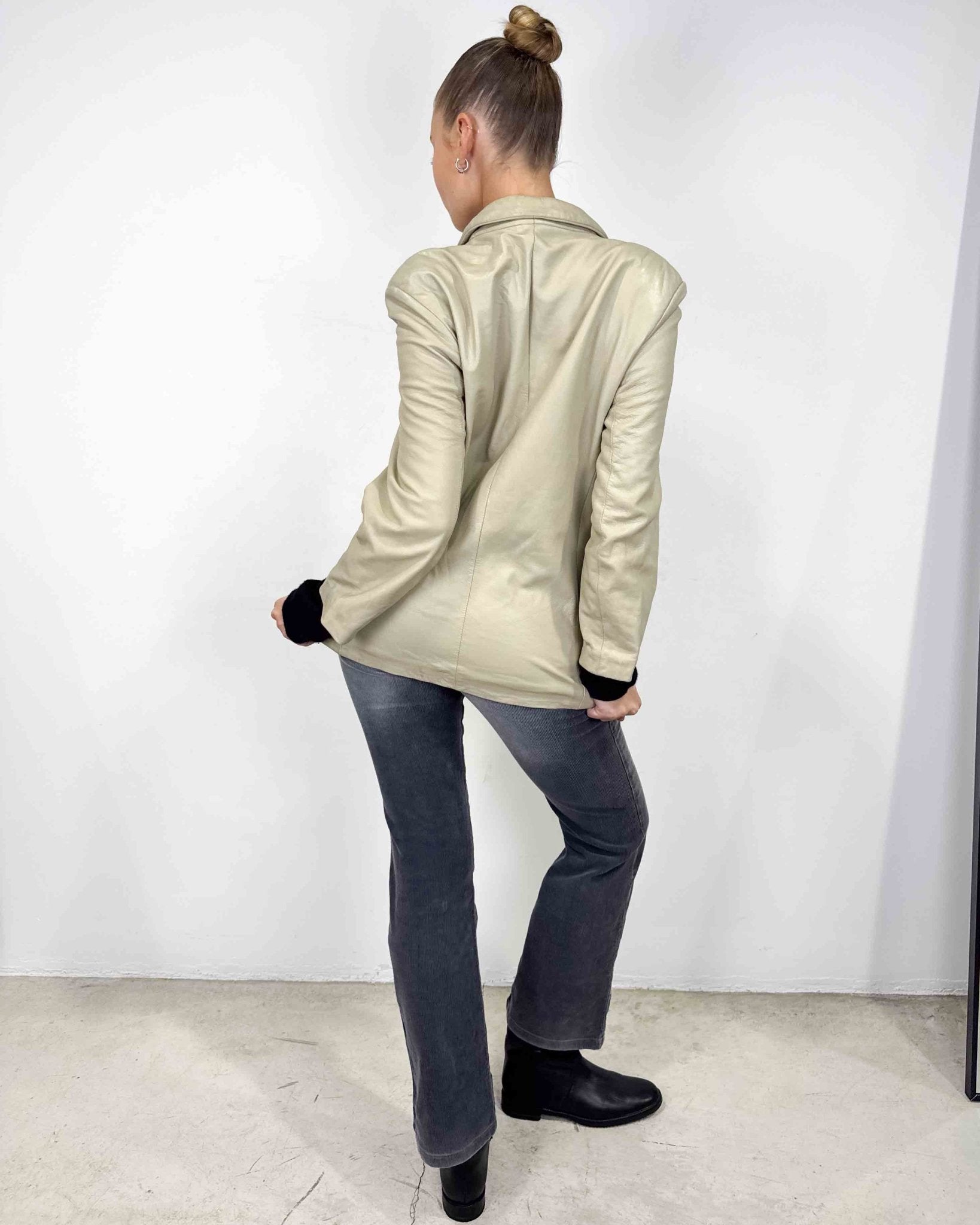 The Lizzy leather jacket - rig vert