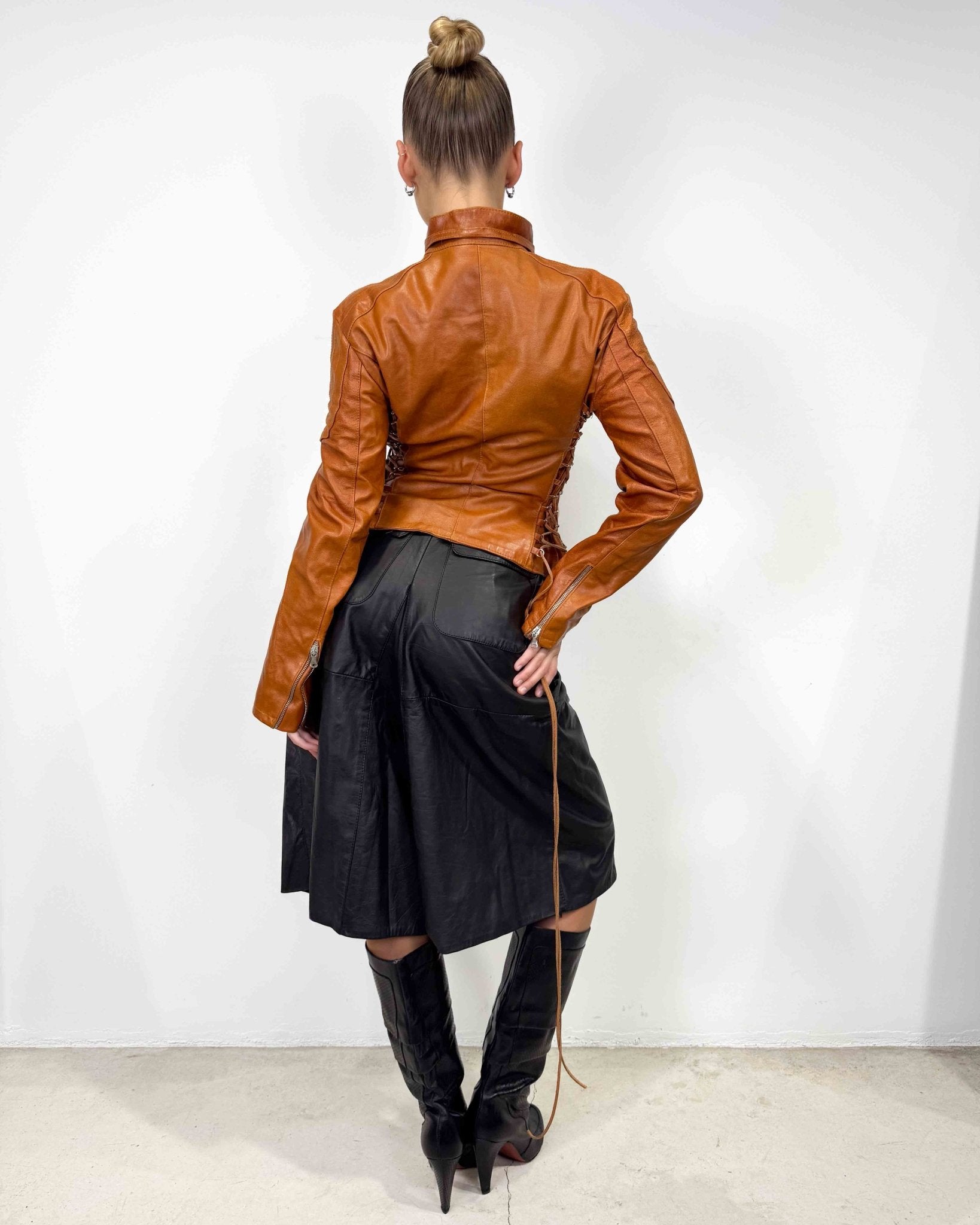 The Lola leather jacket - rig vert