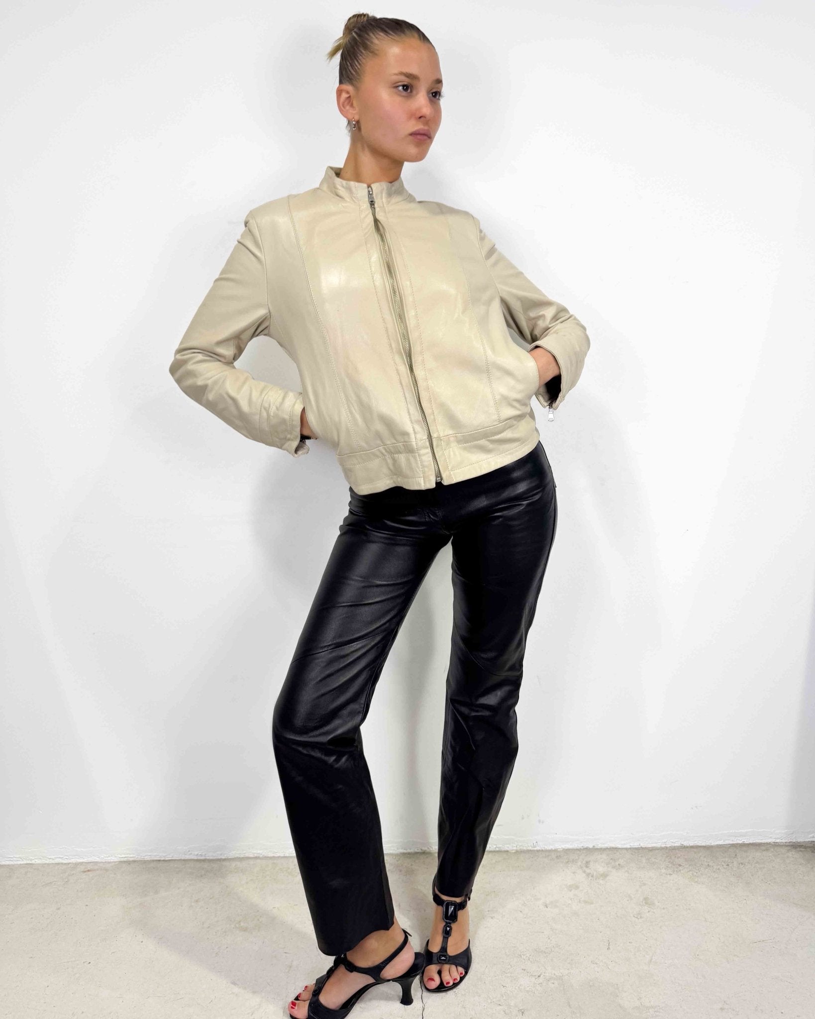 The Loli leather jacket - rig vert